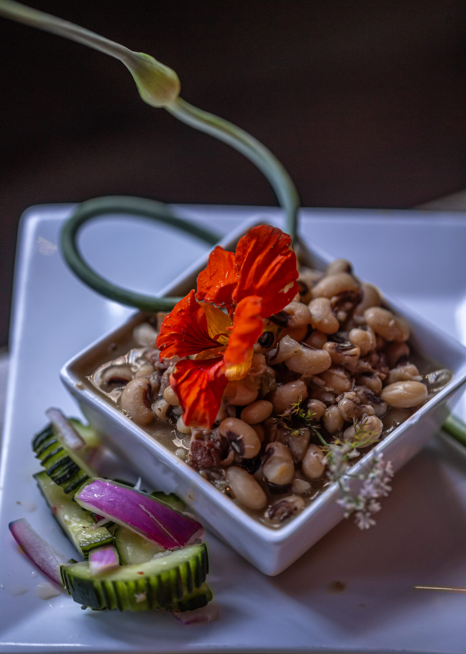 Black-eyed peas at Saucy Mama’s, the Guerneville barbecue spot near the Russian River