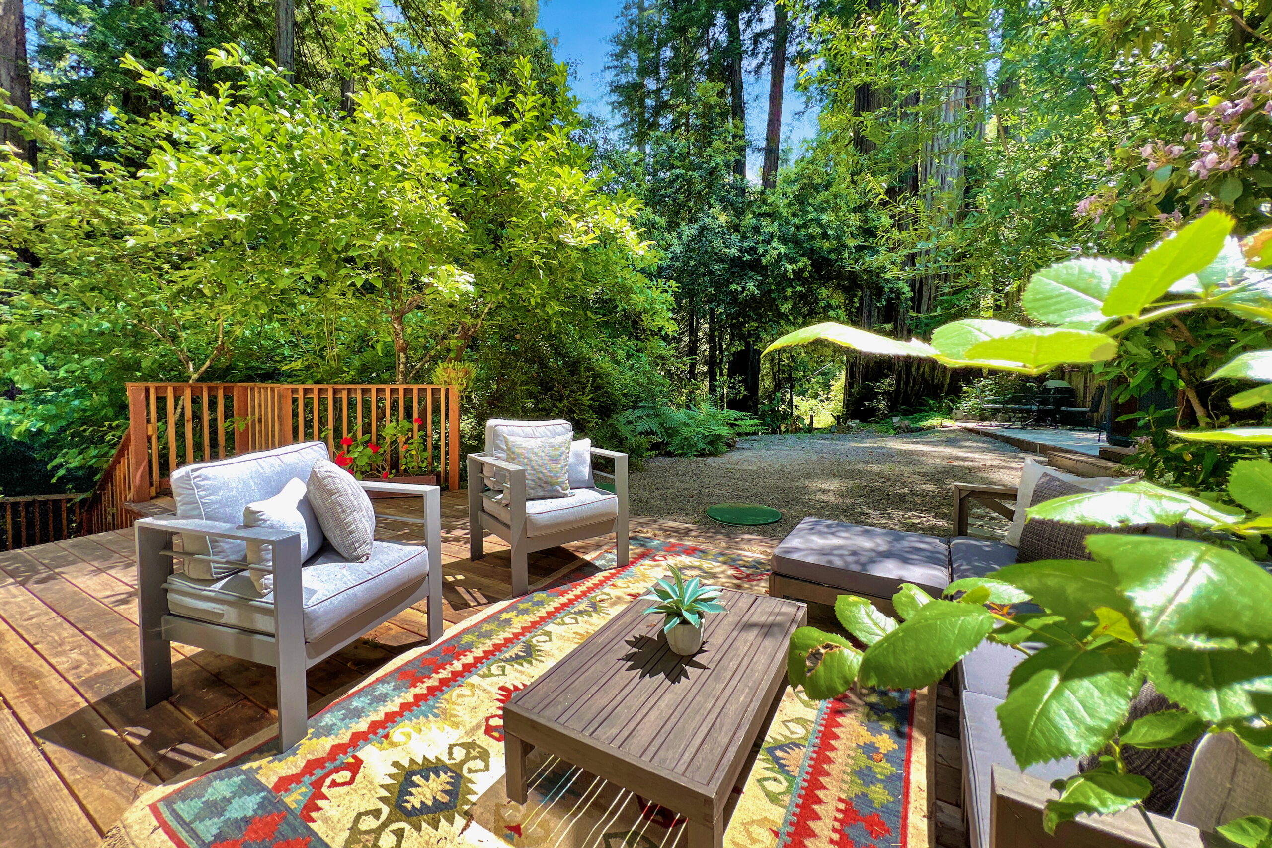 Patio at Cazadero cottage