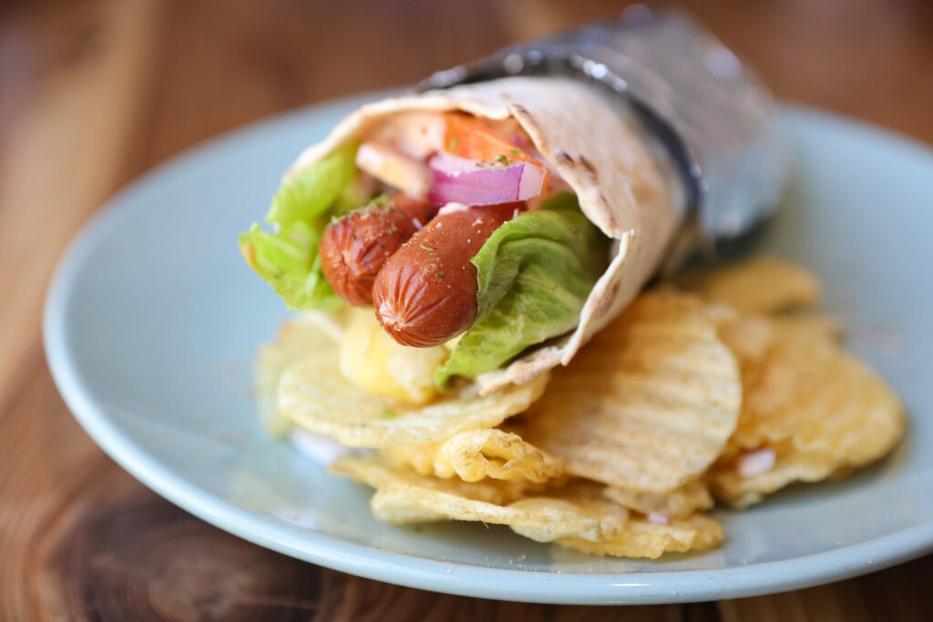 Swedish Lux Hot Dog at Baked on the River in Guerneville on Thursday, August 7, 2025. (Christopher Chung/The Press Democrat)
