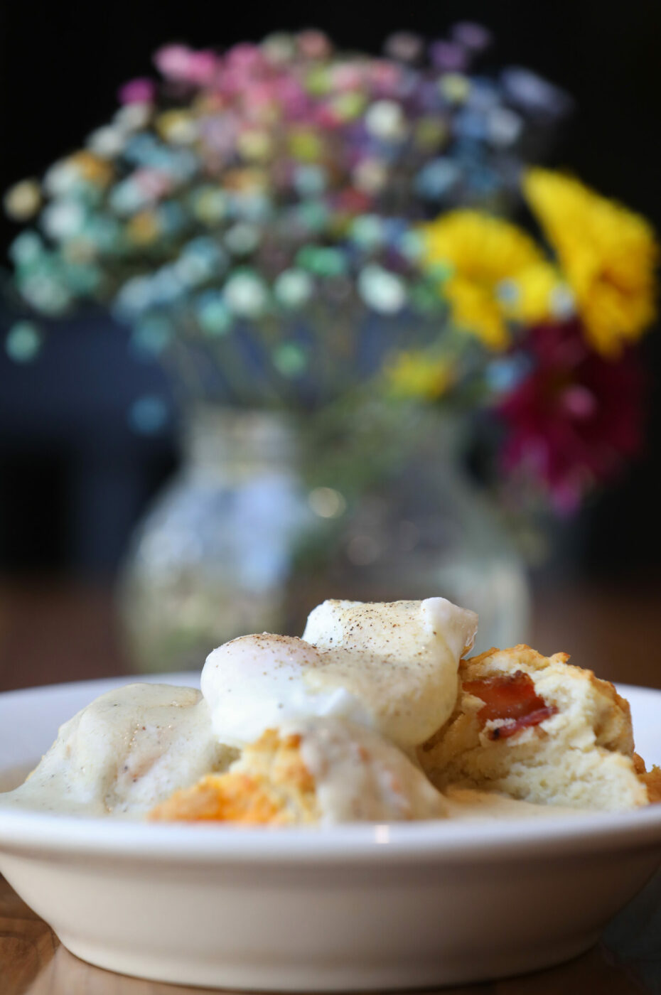 Baked On The River scones and gravy