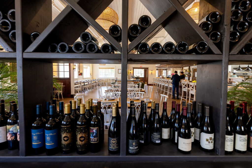 A selection of wines at Farmhouse Sonoma in the old Palms restaurant space Friday, May 9, 2025 in Sonoma. (John Burgess / The Press Democrat)