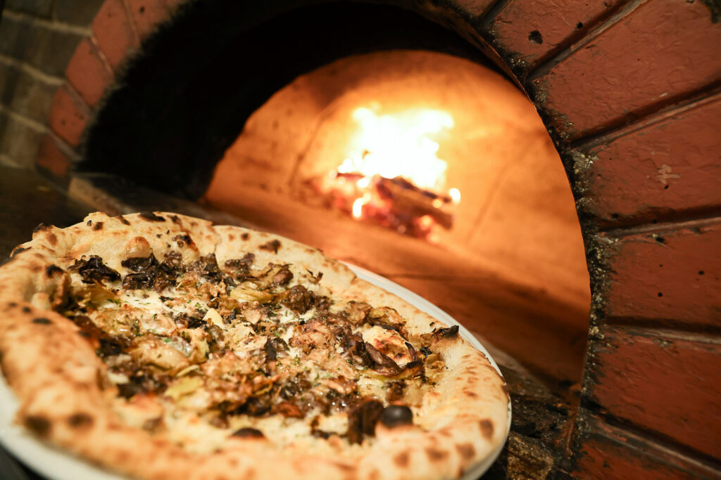 Fungi limone pizza at Rosso Pizzeria & Wine Bar in Santa Rosa on Tuesday, September 30, 2025. (Christopher Chung/The Press Democrat)