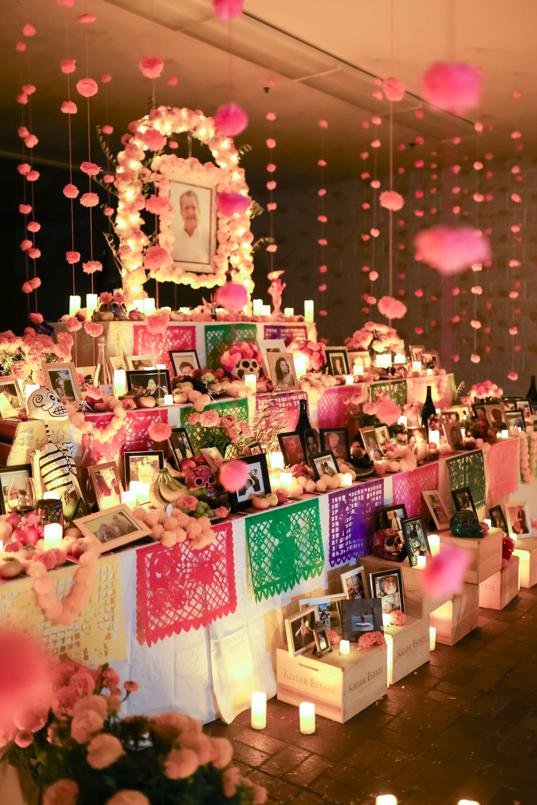 A Día de los Muertos ofrenda, or altar, for a Día de los Muertos fiesta at Keller Estate in Petaluma. (Brittany Bennett / Julep Productions)