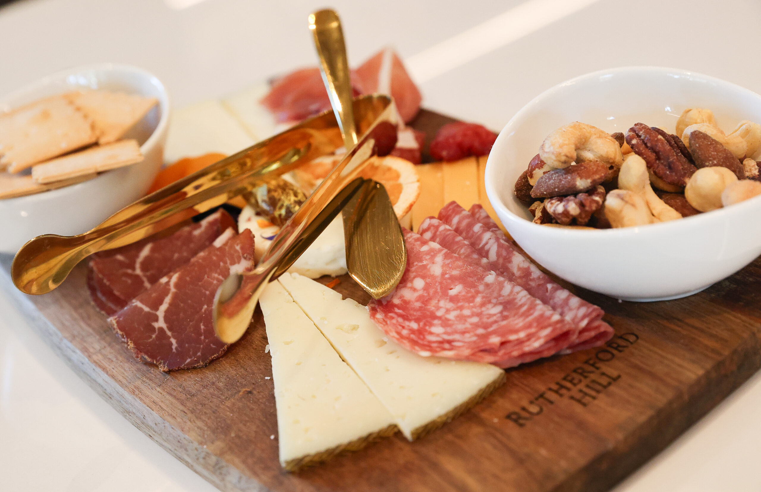 Cheese and charcuterie board at Rutherford Hill Winery in Rutherford on Friday, October 17, 2025. (Christopher Chung/The Press Democrat)