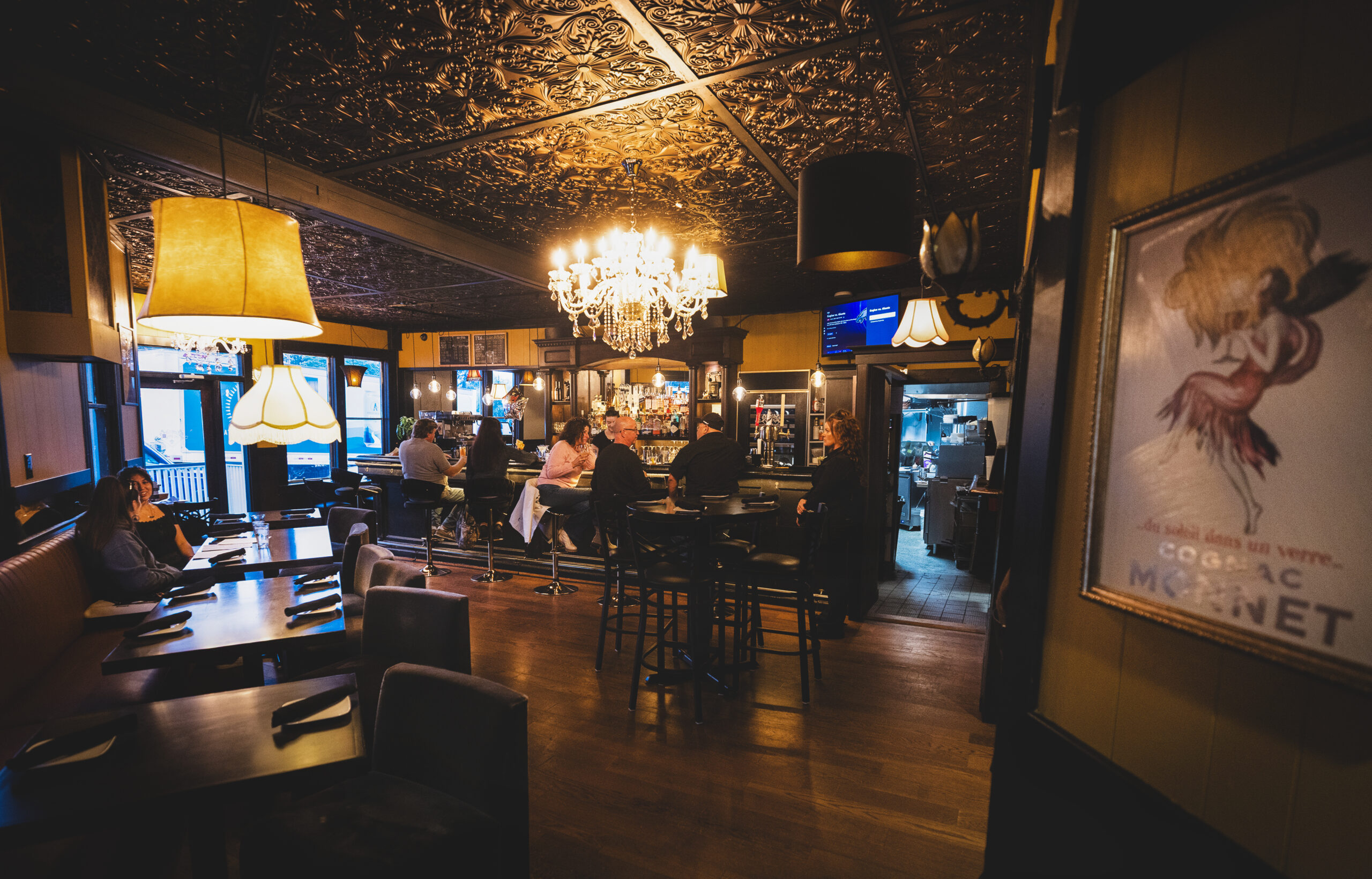 The bar and main dining room at the Grove Speakeasy Thursday, Oct. 9, 2025 in Penngrove. (John Burgess / The Press Democrat)