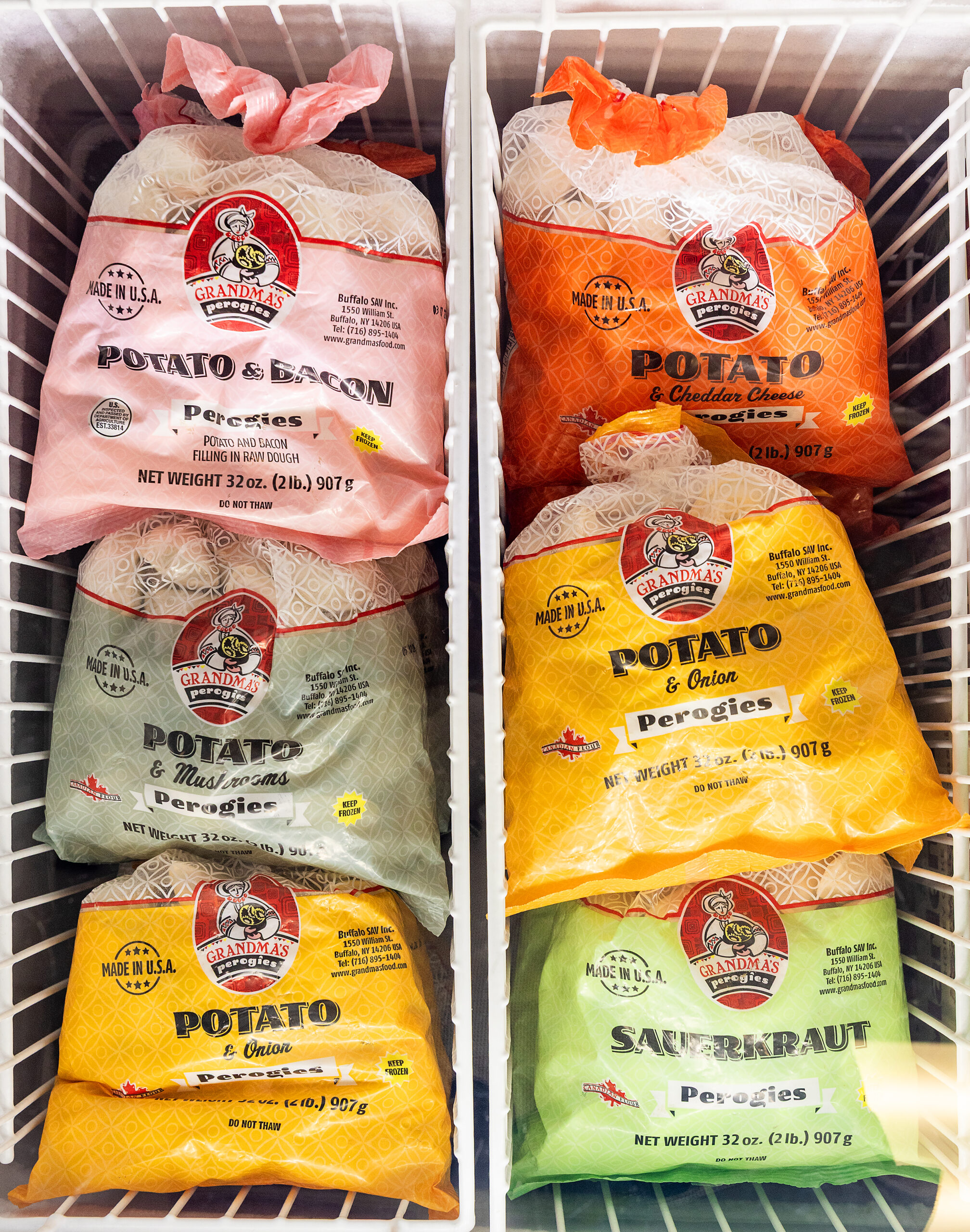 The European Food Store carries frozen perogies and other Eastern European dumplings Thursday, Oct. 23, 2025, in Santa Rosa. (John Burgess / The Press Democrat)