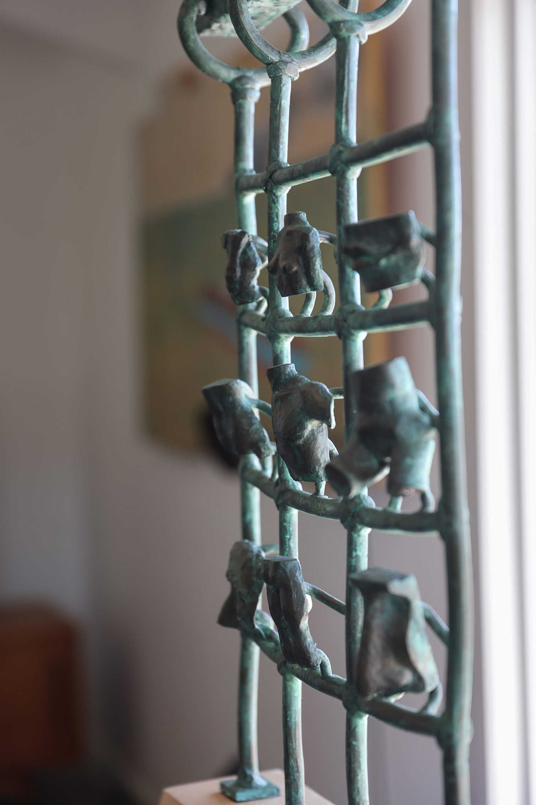 The sculpture “Sum of the Greater Parts” created by Rick Oginz is on display in his home in Sonoma on Friday, July 18, 2025. (Christopher Chung/The Press Democrat)
