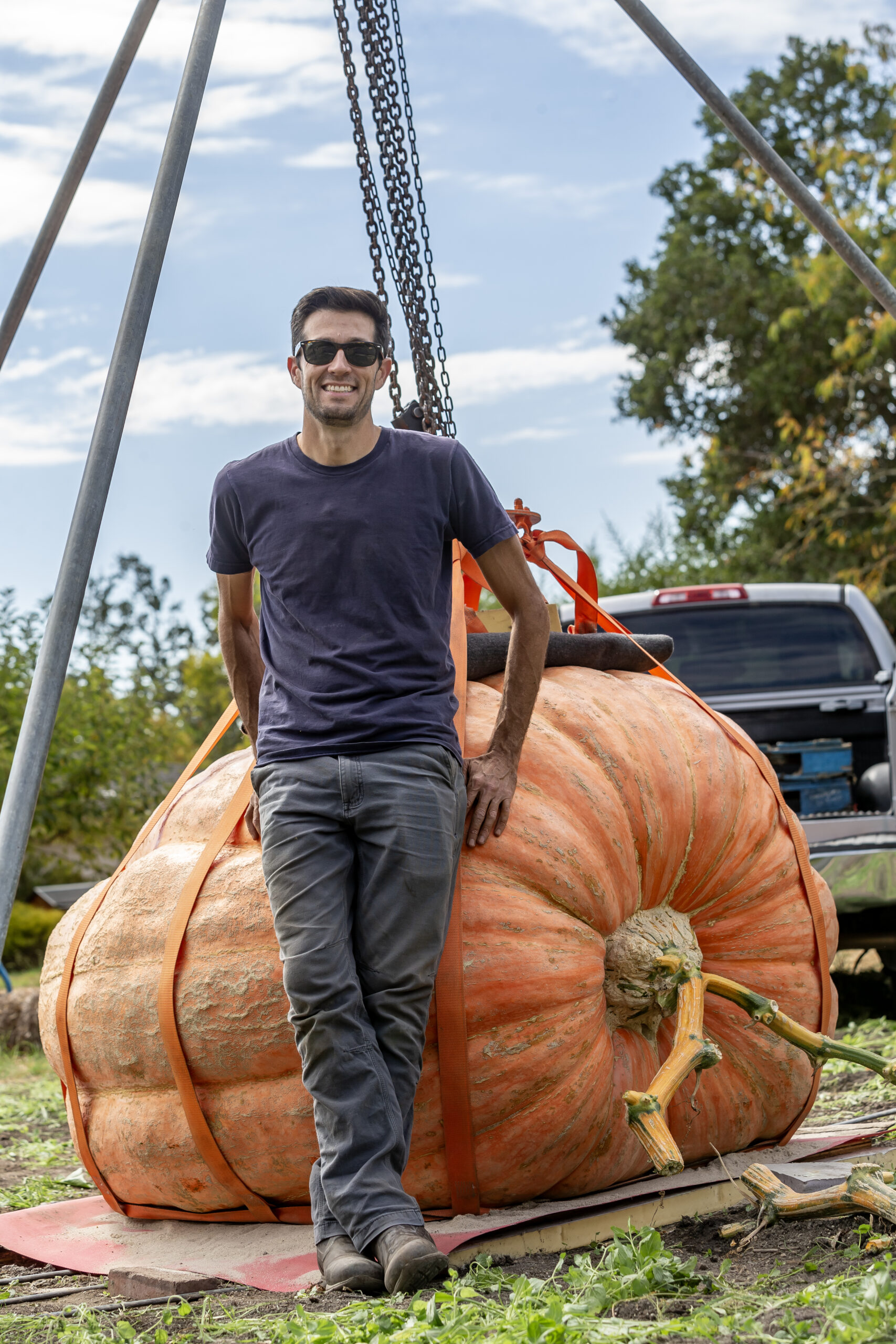 Pumpkin grower Brandon Dawson