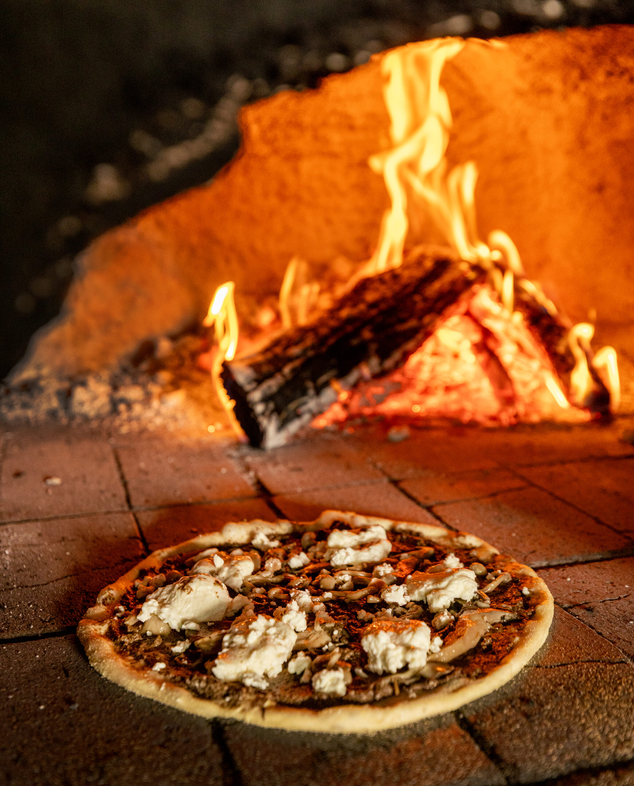 Mushroom Pizza with fresh local mushrooms, mozzarella, feta, truffle oil and parsley from Hazel restaurant Thursday, July 10, 2025 celebrating 10 years in Occidental. (John Burgess / The Press Democrat)