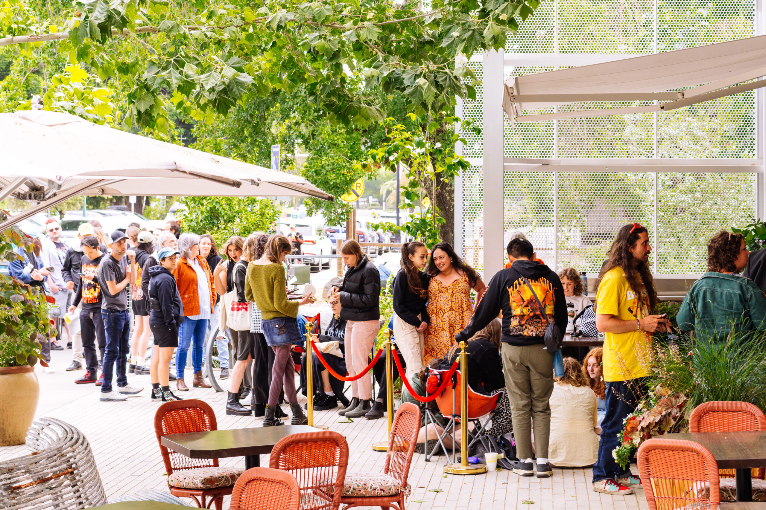 Boygenius fans line up before a sold-out show at Little Saint in Healdsburg. 