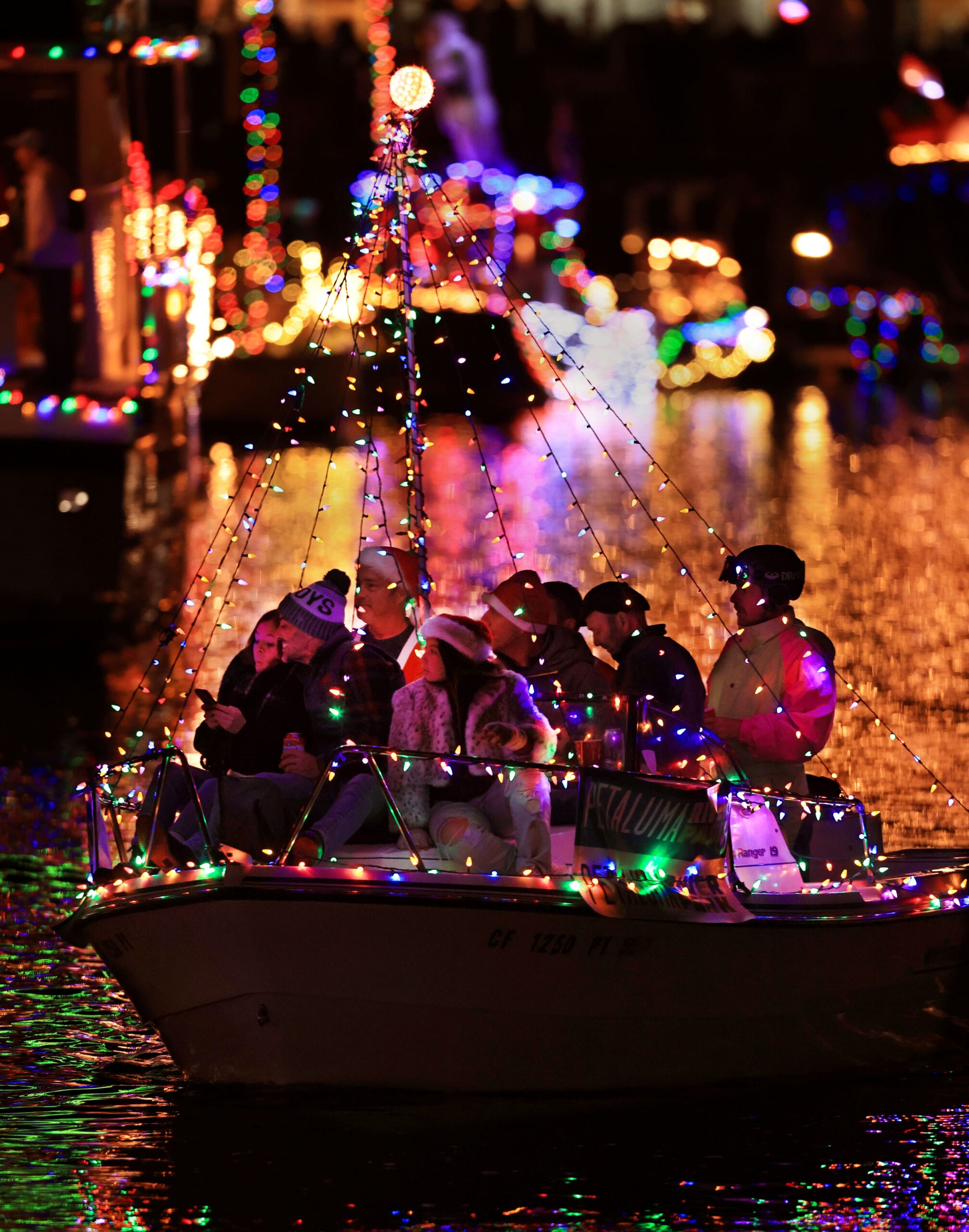 Petaluma lighted boat parade