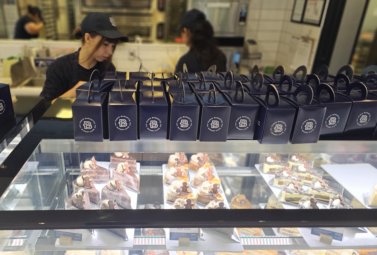 Paris Baguette in Santa Rosa, a South Korean-based bakery chain, is a serve-yourself wonderland of cream-filled pastries, croissants, breads and savory treats. (Heather Irwin/The Press Democrat)