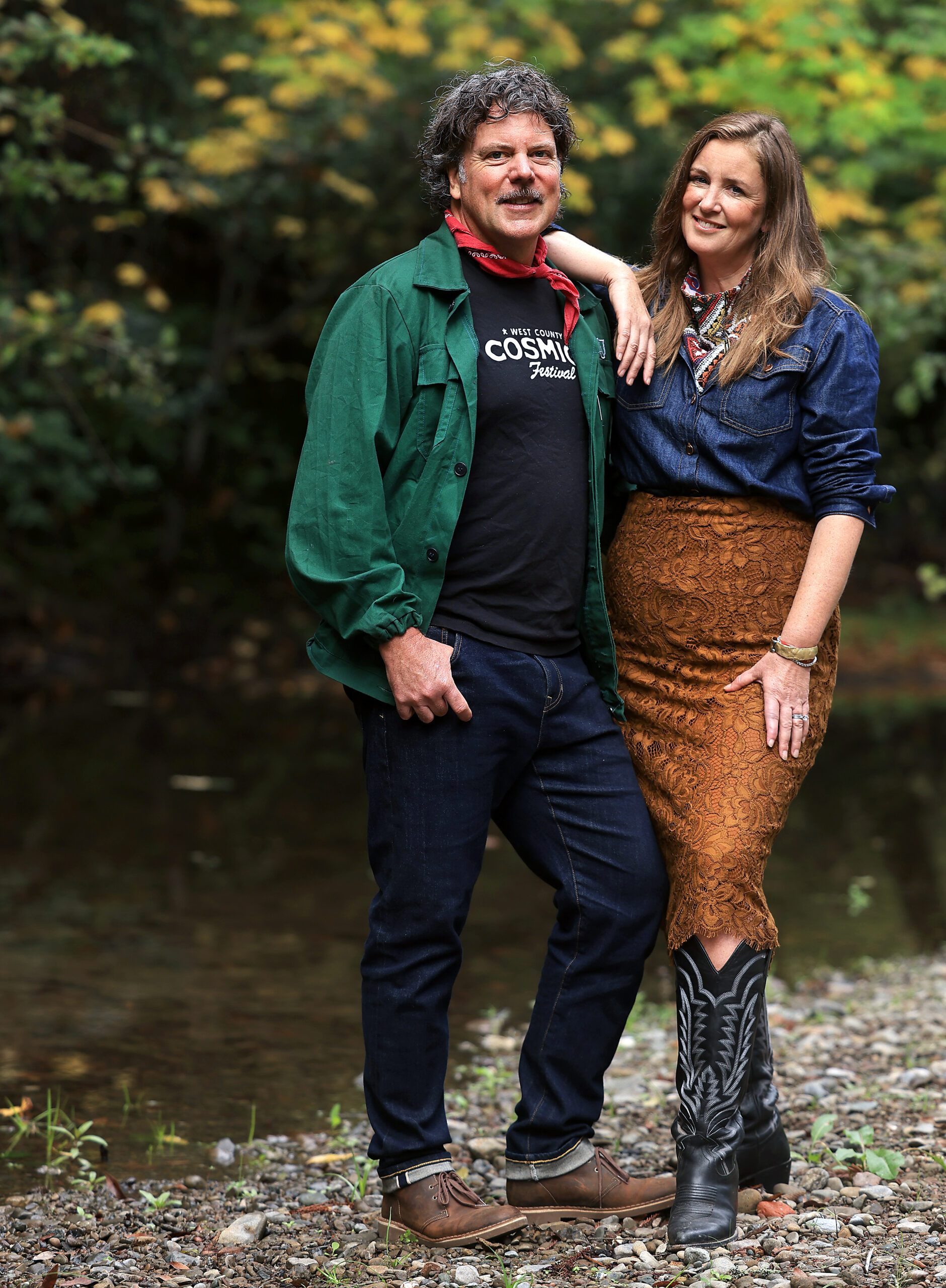 Cosmico music festival founders Chris Schultz and Anne Driscoll