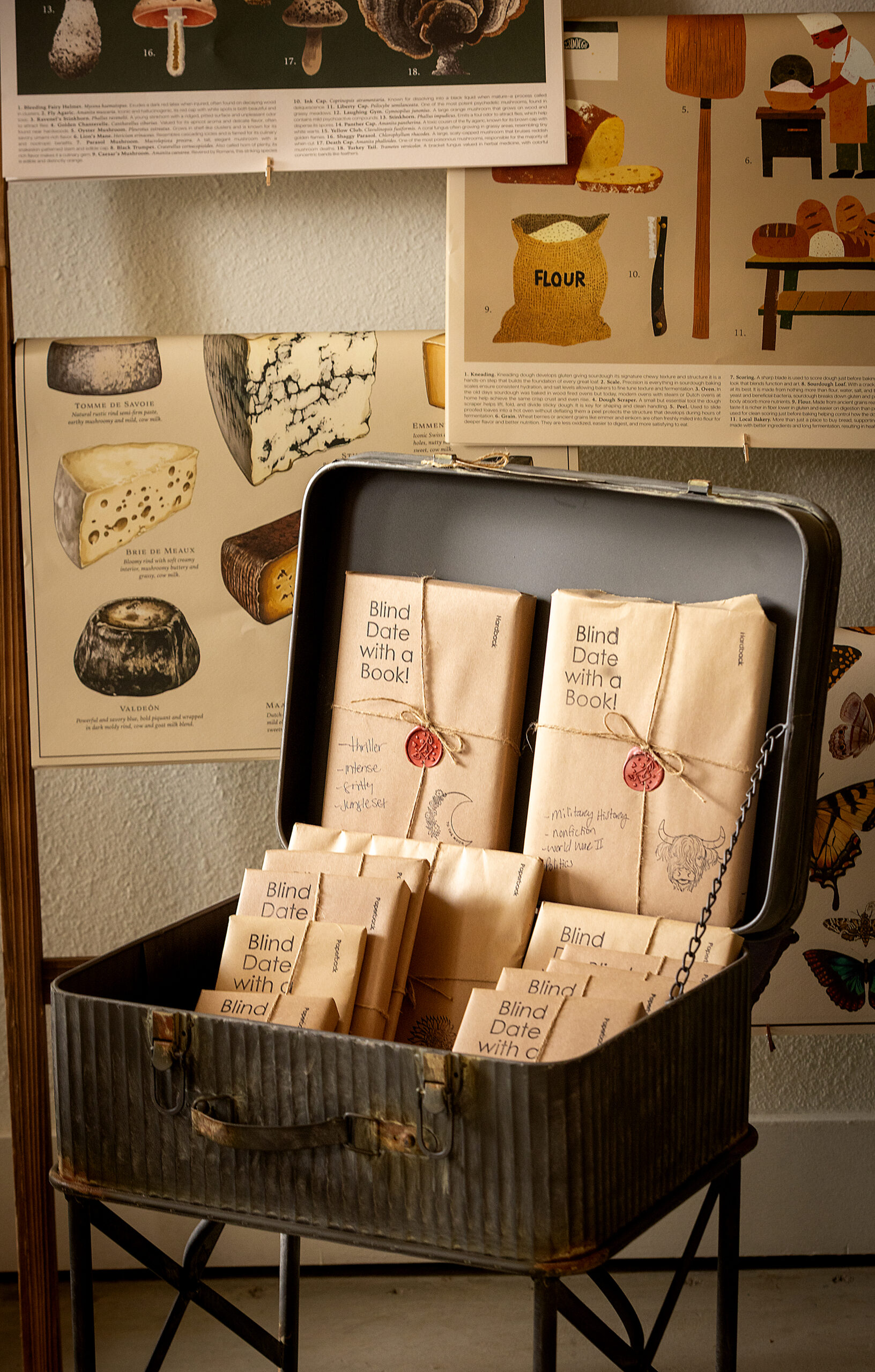 For the reader in the family, “Blind Date with a Book,” one of the many unique gifts for the holidays sat Mavis & Mavis Tuesday, September 9, 2025 in Cloverdale. (John Burgess / The Press Democrat)