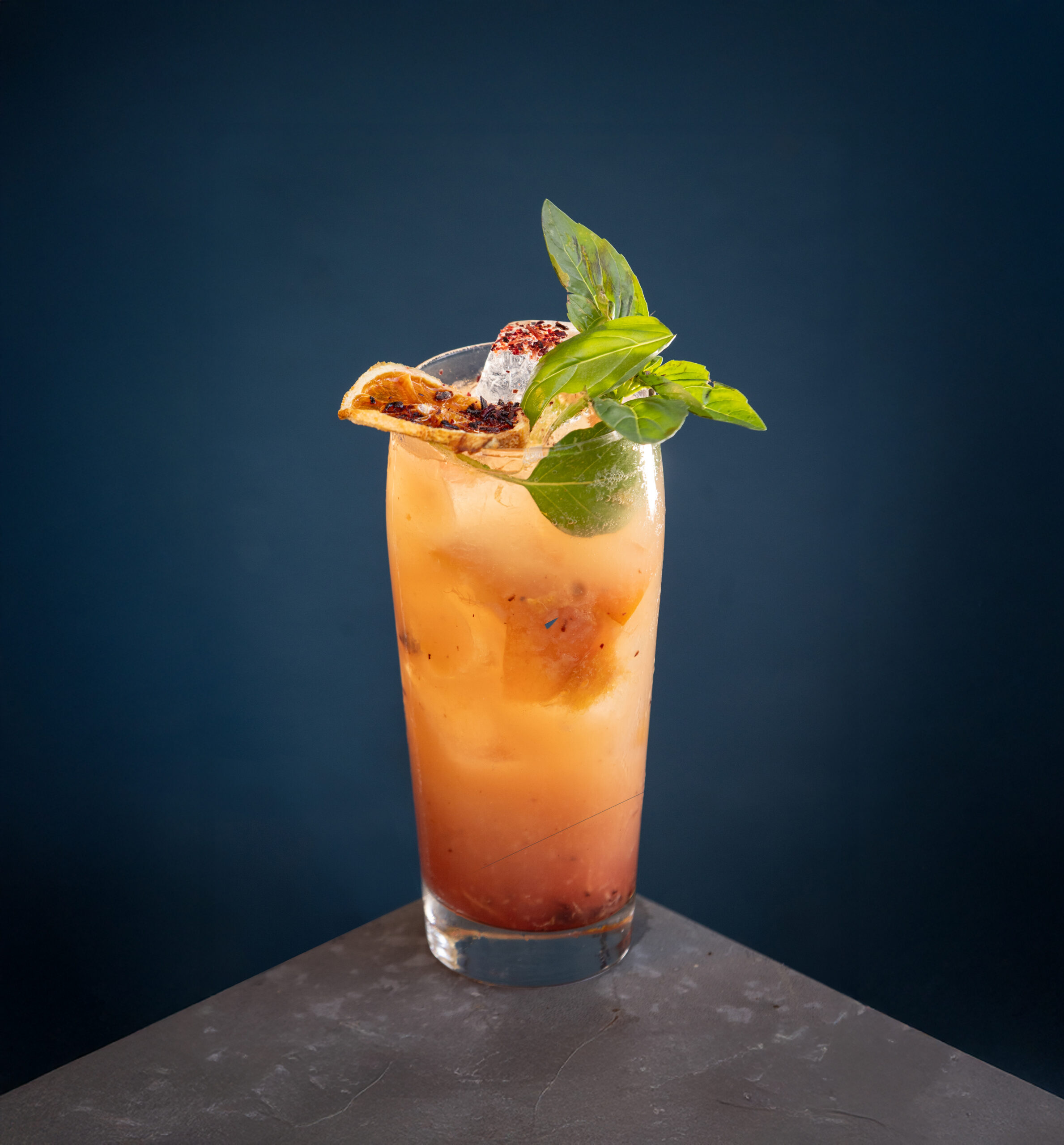 Letizia's Orchard Shrub with fruit compote, raw cider vinegar, organic cranberry, herbs and soda from Starling Bar Sonoma Tuesday, September 10, 2025, in Sonoma. (John Burgess / The Press Democrat)