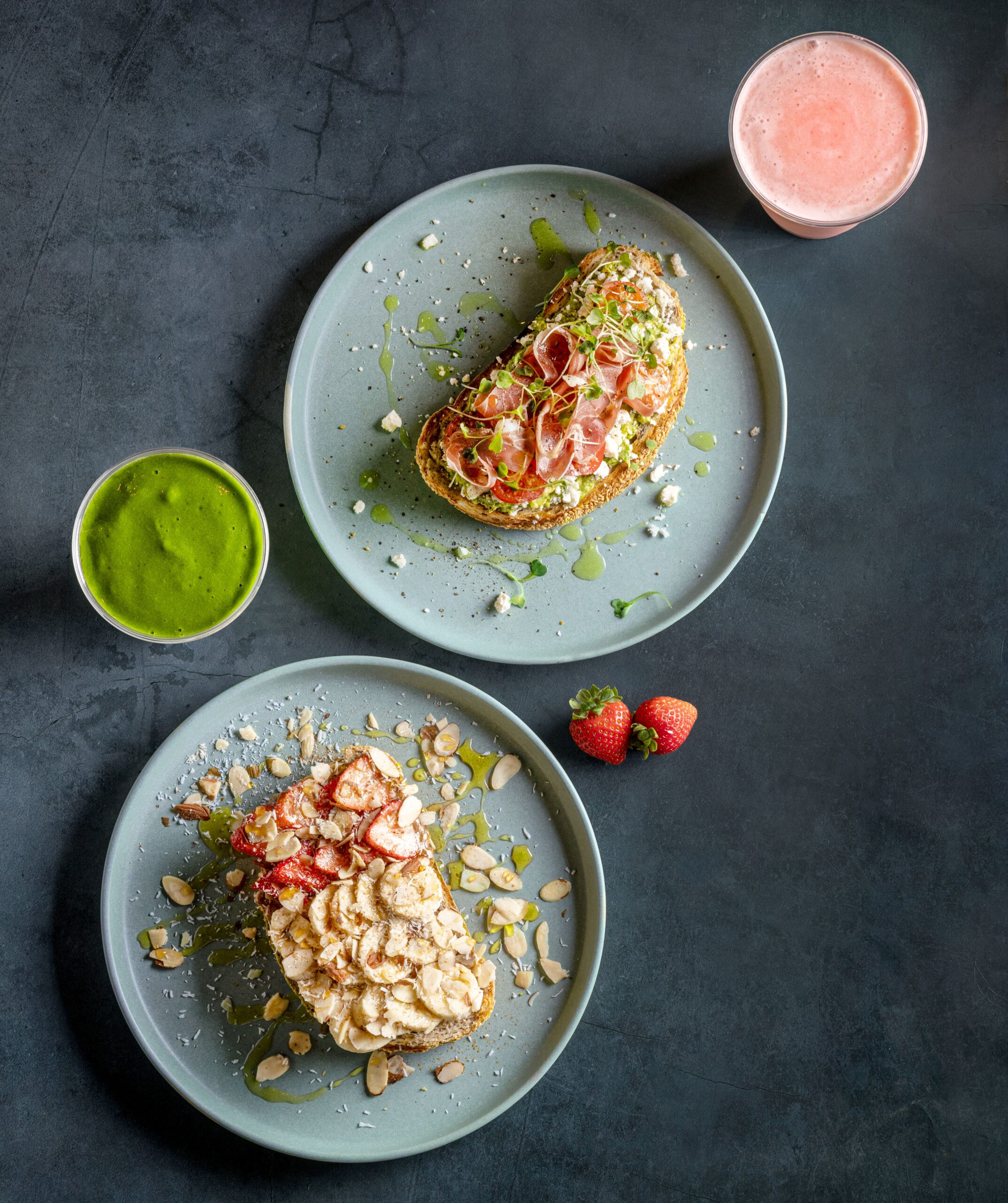 Toasts from Succo Cold-Pressed in Santa Rosa