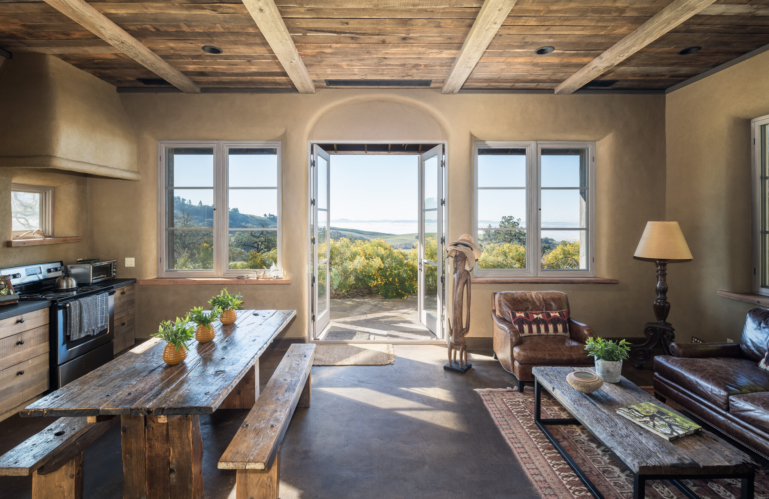 Great room in the Guest House at Penngrove ranch