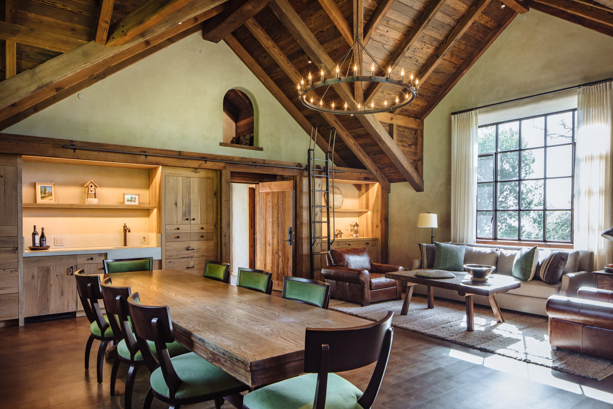 Great room in the Carriage House at Penngrove ranch