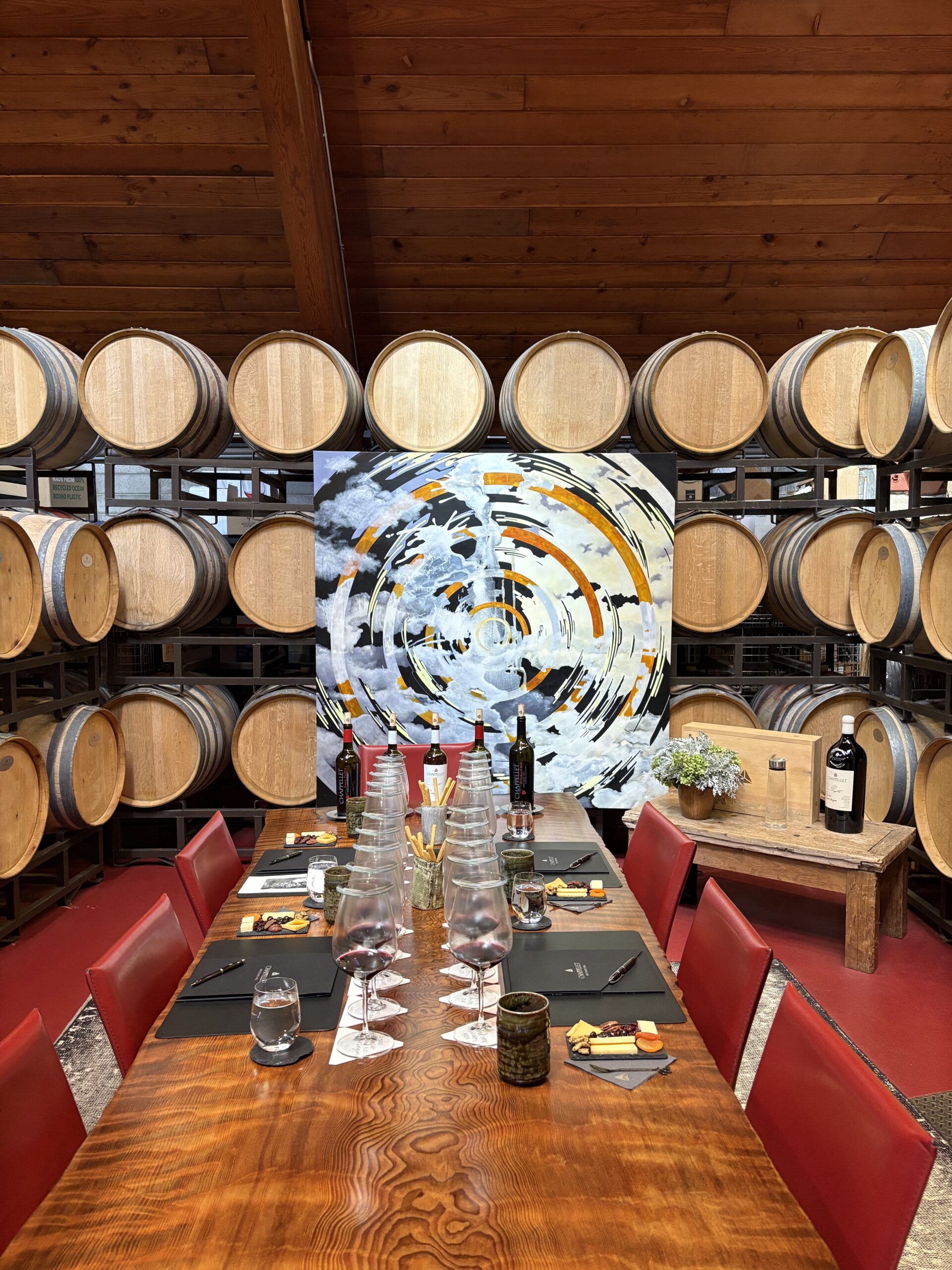 Inside the Chappellet Winery tasting room in St. Helena. (Tina Caputo)