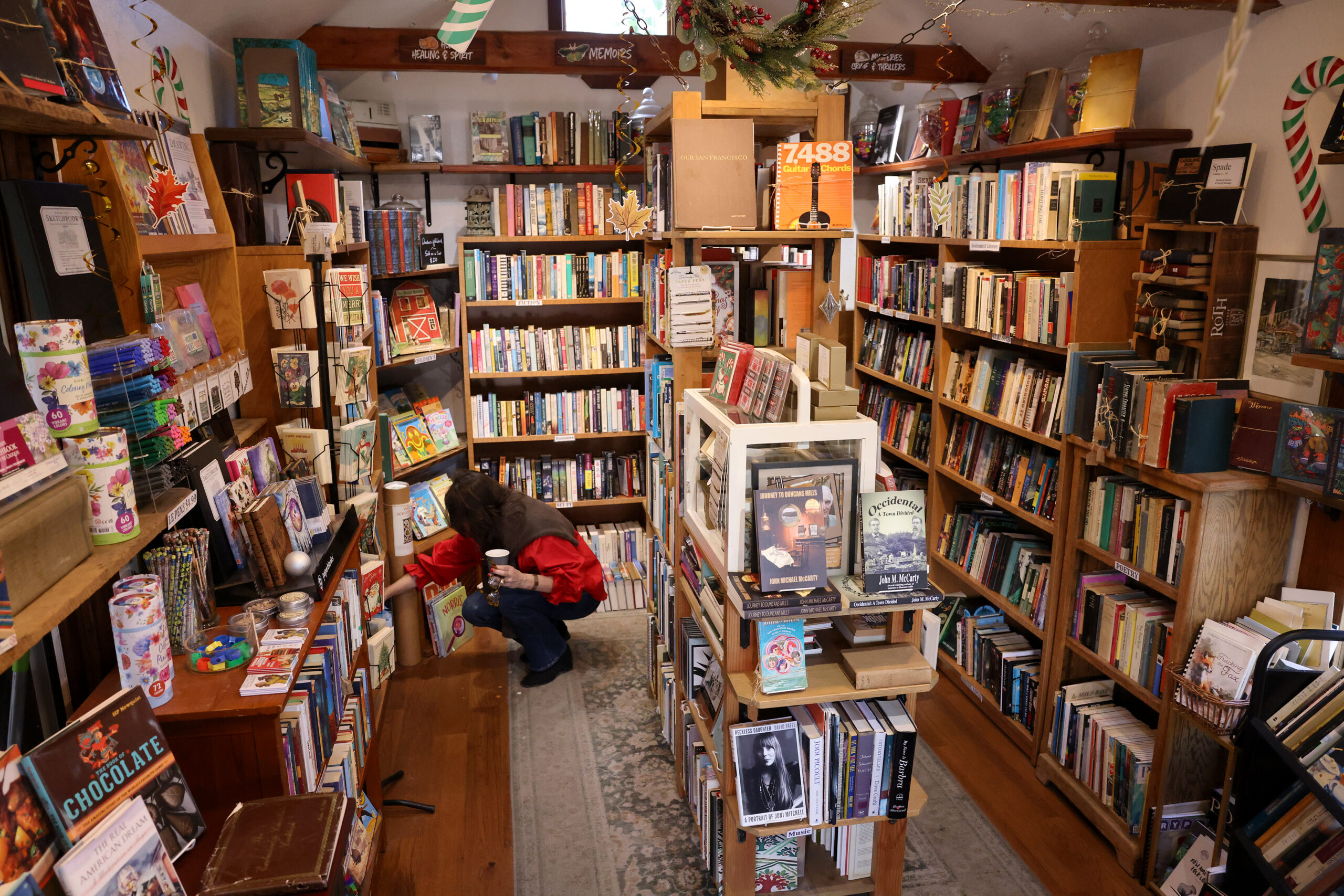The cozy Poet’s Corner Bookshop in Duncans Mills