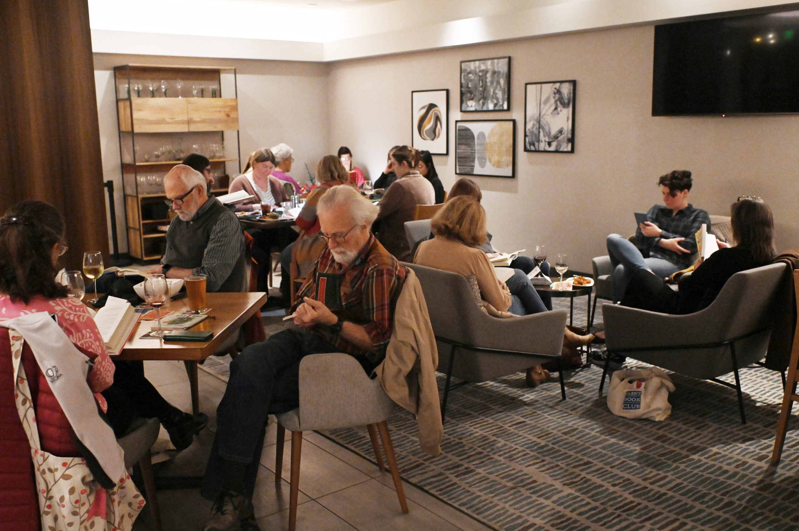 Silent Book Club cozy atmosphere