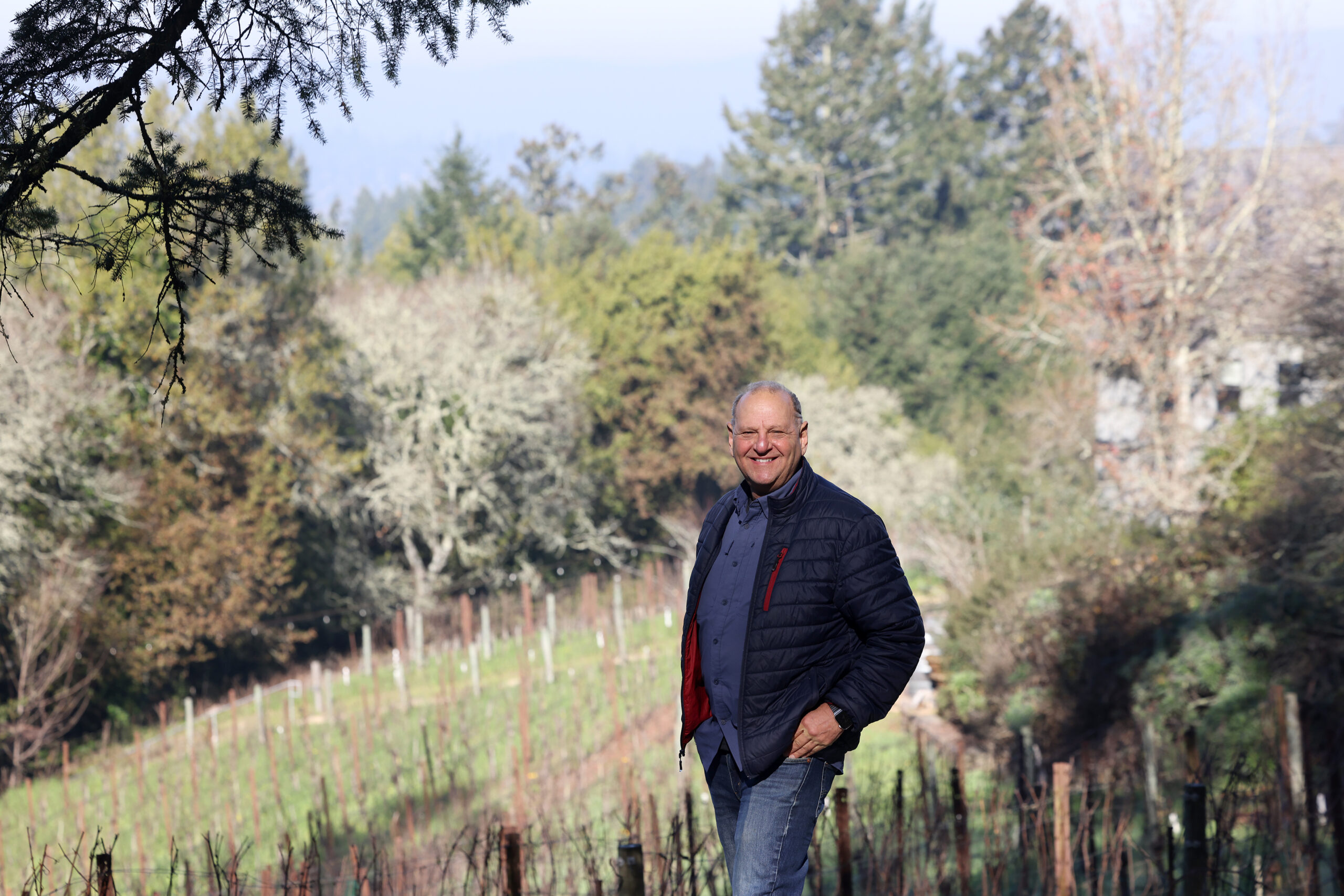 Ross Halleck, owner and winemaker at Halleck Vineyard in Sebastopol.