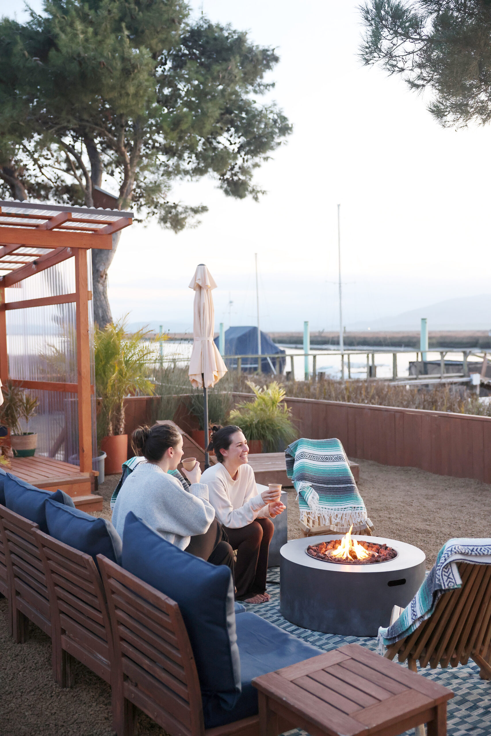 The cozy Sundrop Sauna in Petaluma