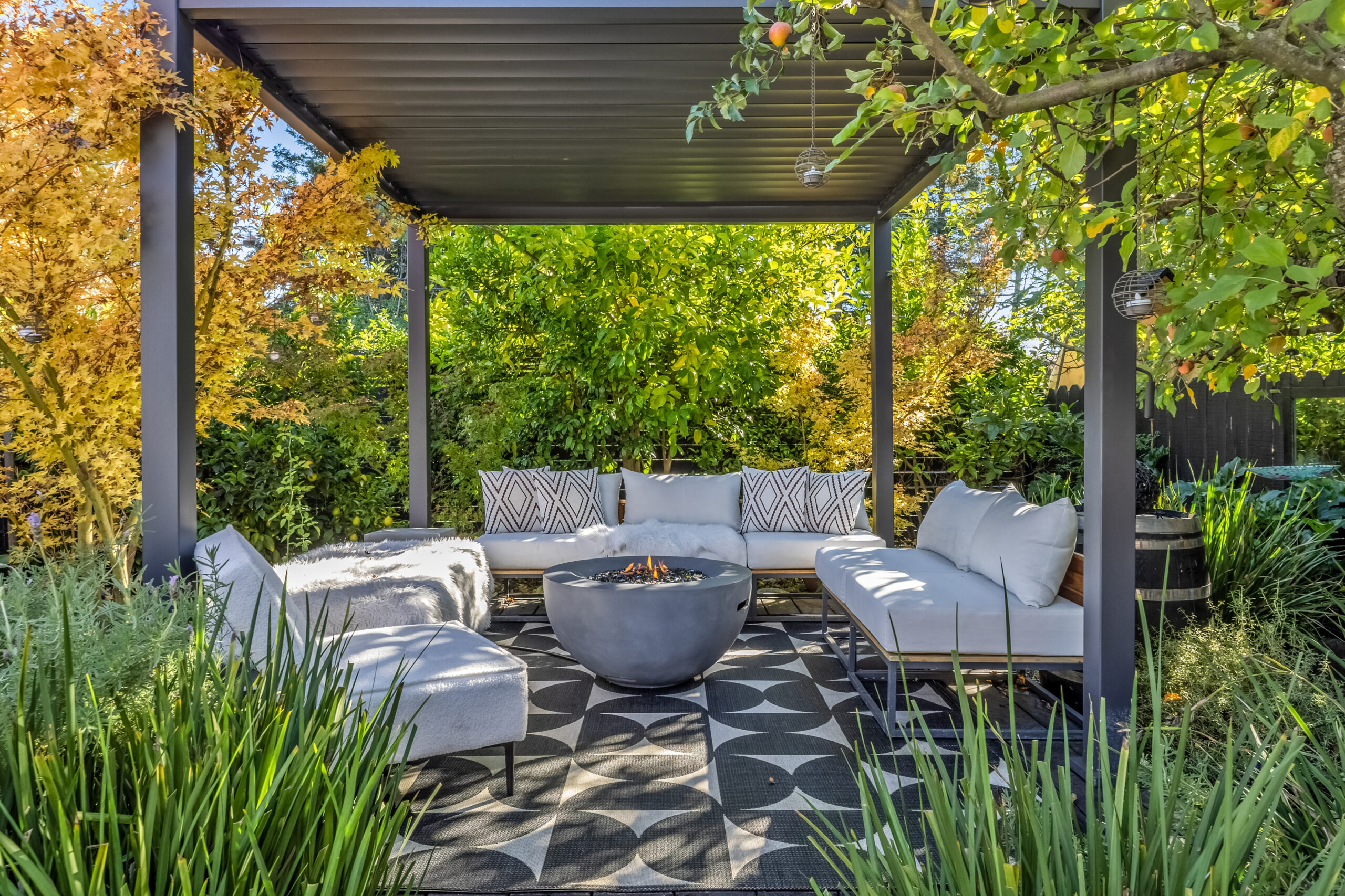 Pergola at remodeled Sonoma home