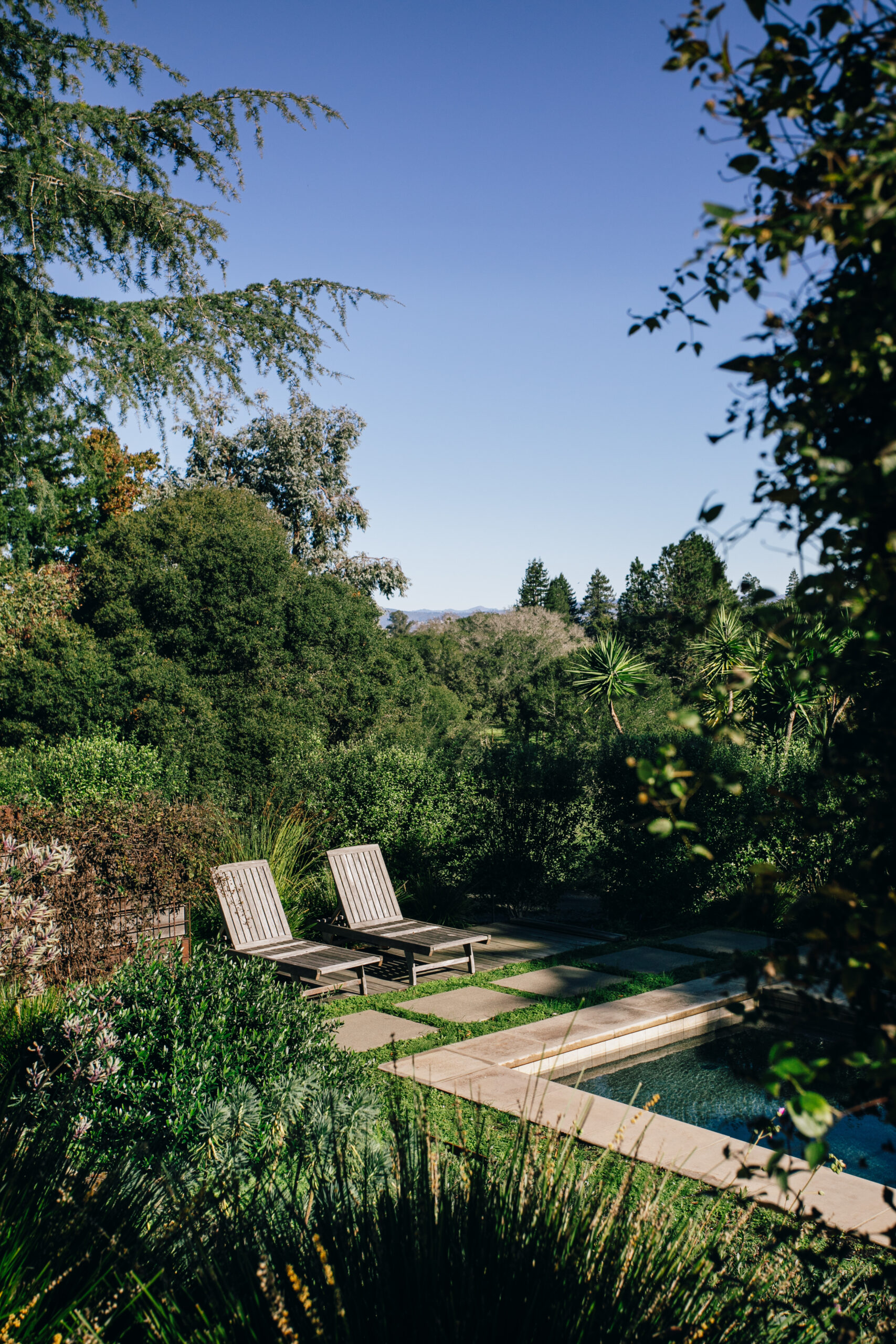 The pool area has views of Mount St. Helena. (Eileen Roche)