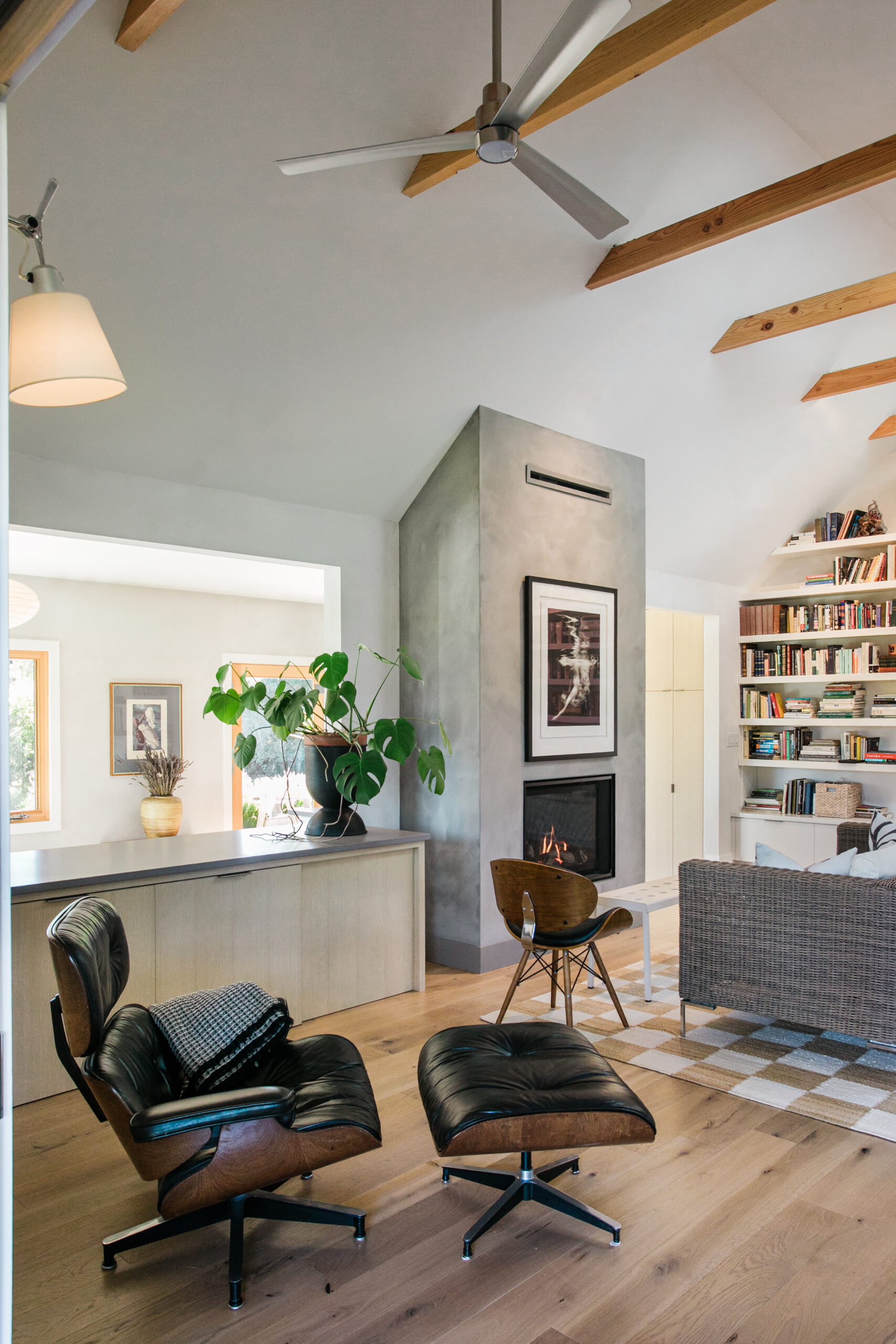The cozy living area provides a space for reading and conversation. (Eileen Roche)