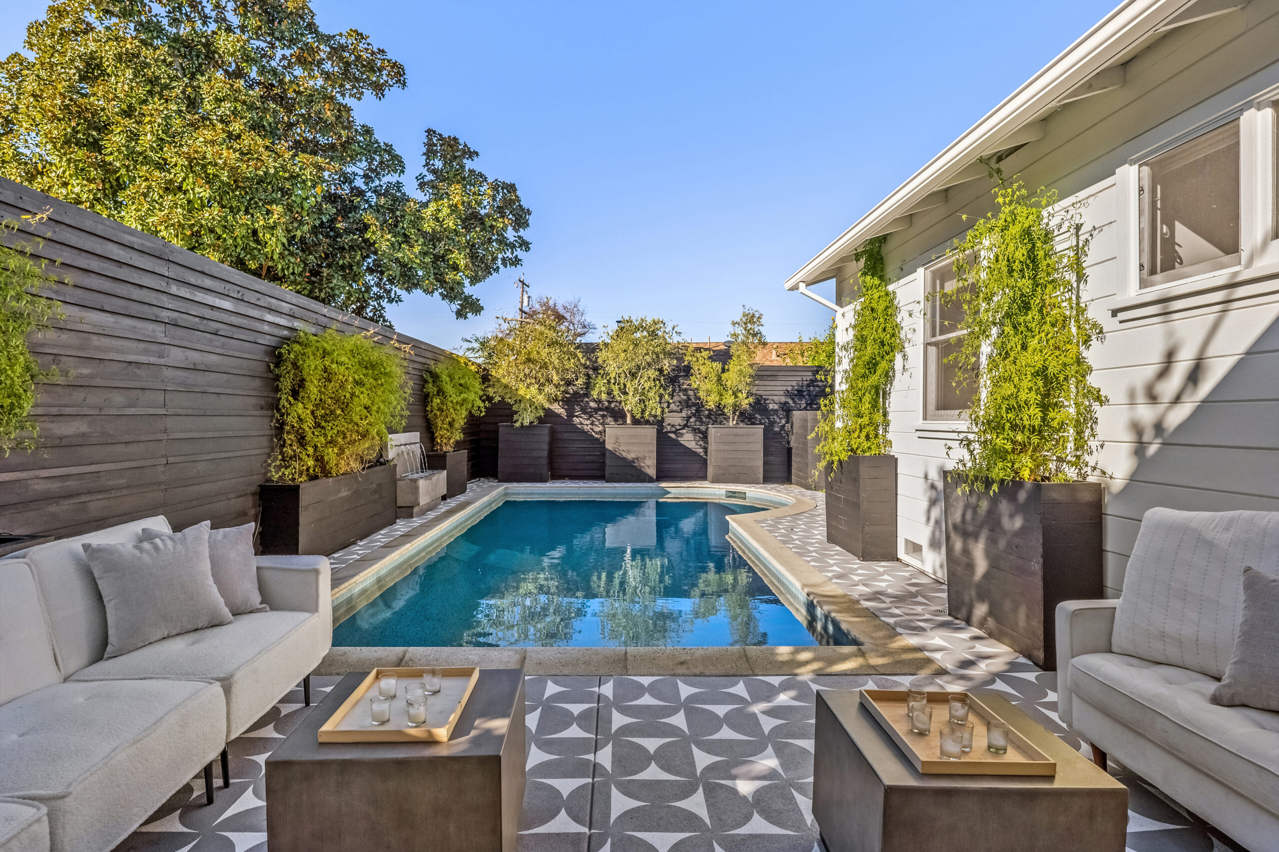 Pool and lounge area. 