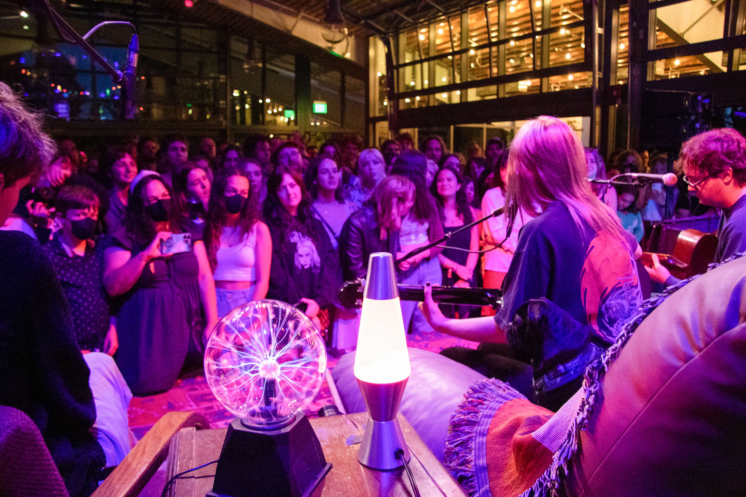 Musician Phoebe Bridgers gives a surprise performance at Little Saint in Healdsburg on Thursday, Aug. 4, 2022. (Heather Irwin / The Press Democrat)