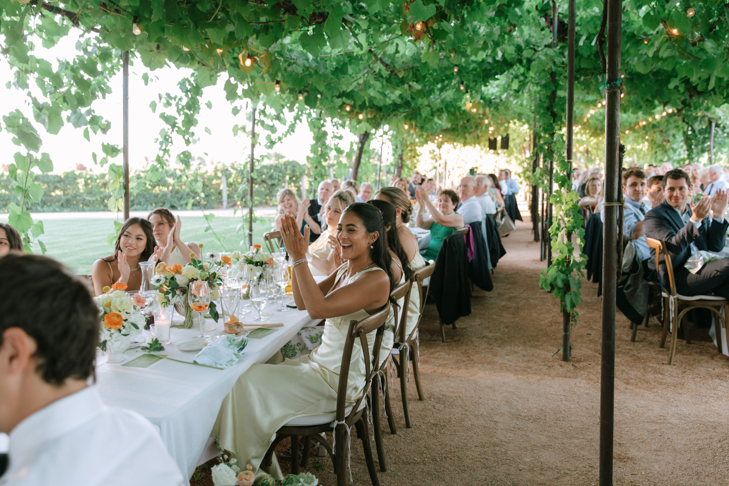 Sanjana and Evan's wedding took place among the lush ivies and vines at Trentadue Winery in Geyserville. (Katie Miller)