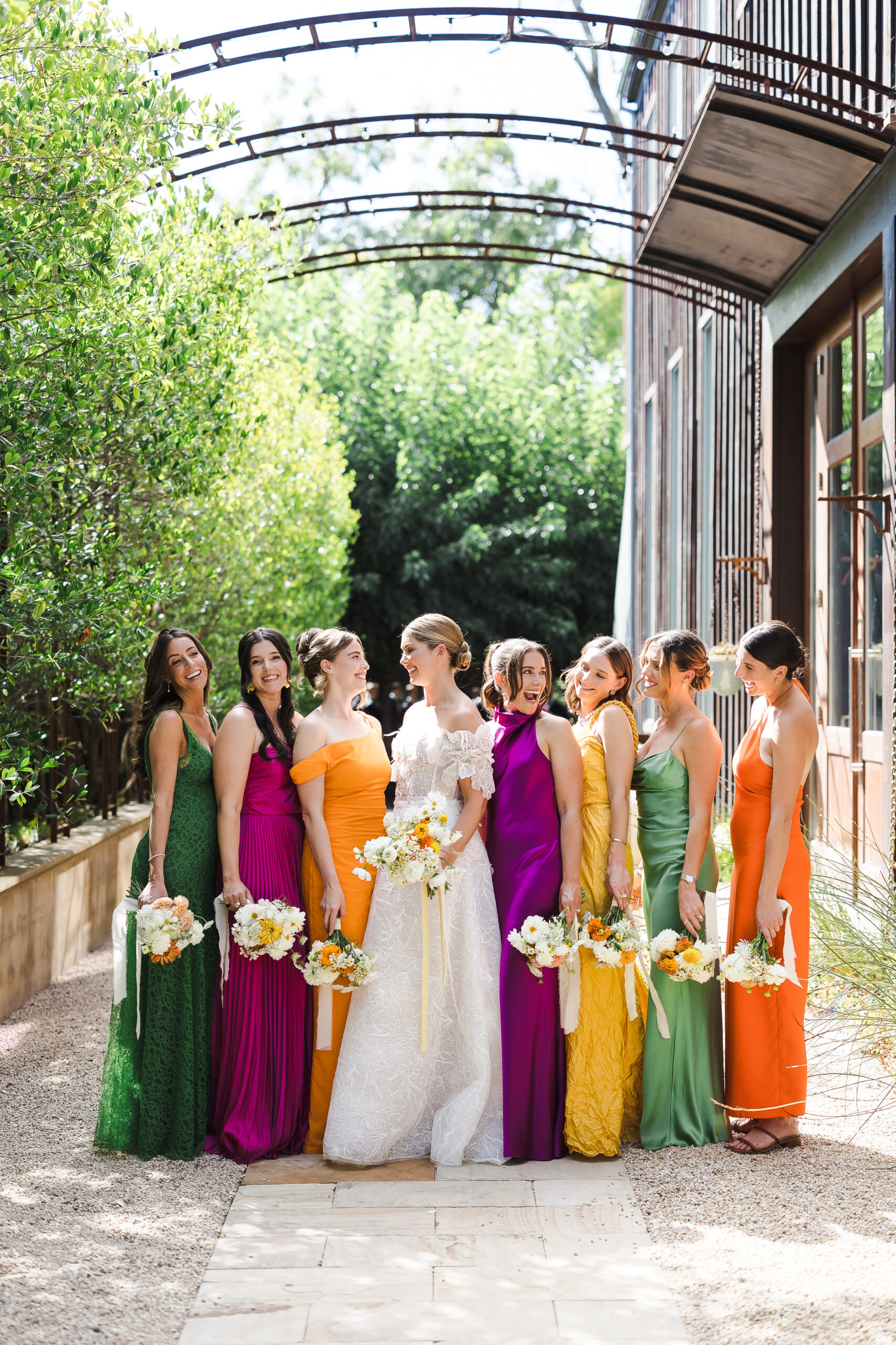 Olivia with bridesmaids