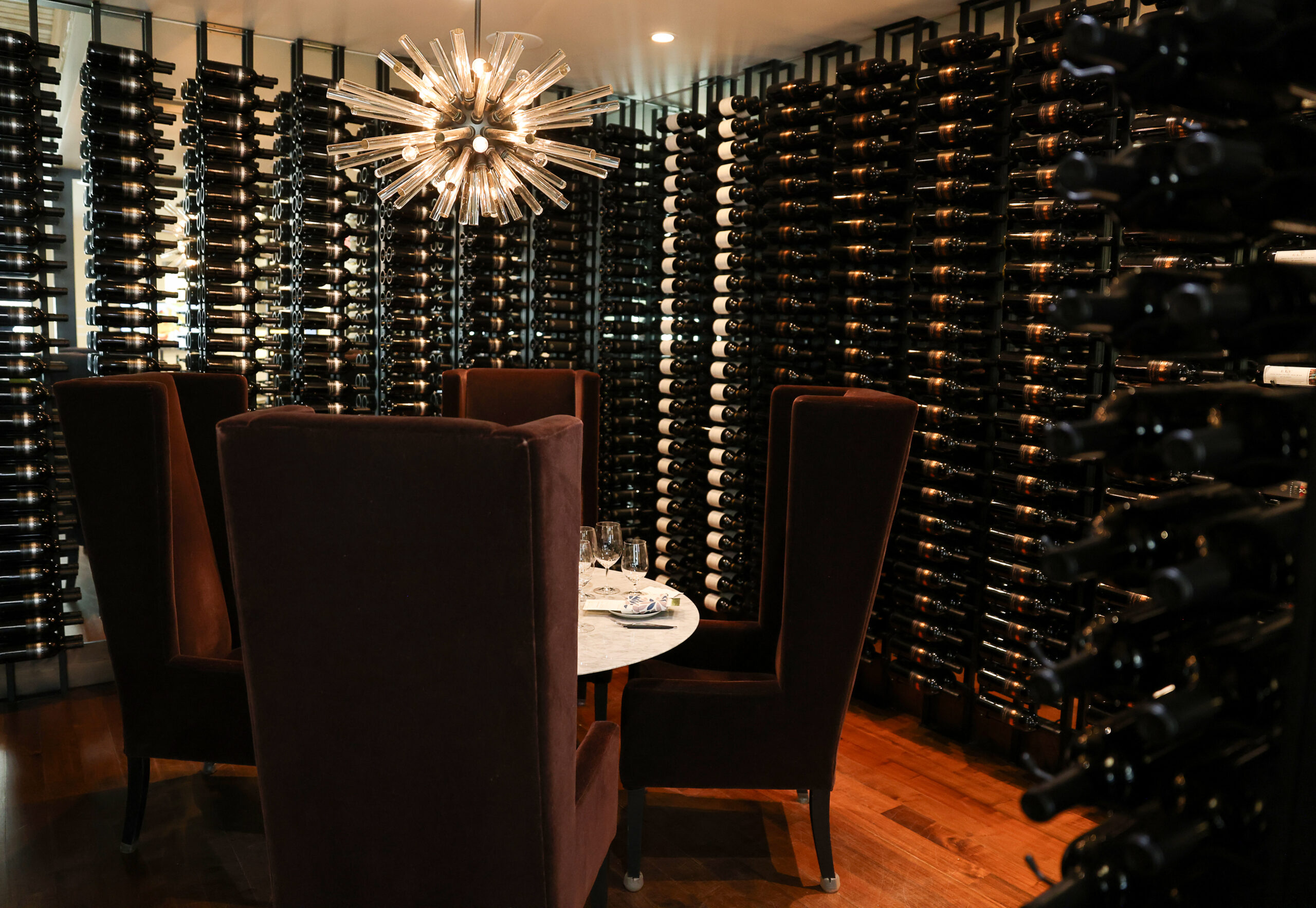 A private tasting room for guests at St. Supéry Estate
