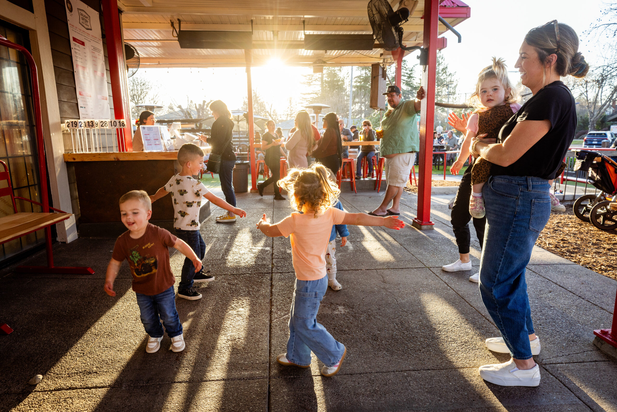 The family friendly Galvan’s Beer Garden also allow dogs Friday, Feb. 7, 2026 in Cotati. (John Burgess/The Press Democrat)