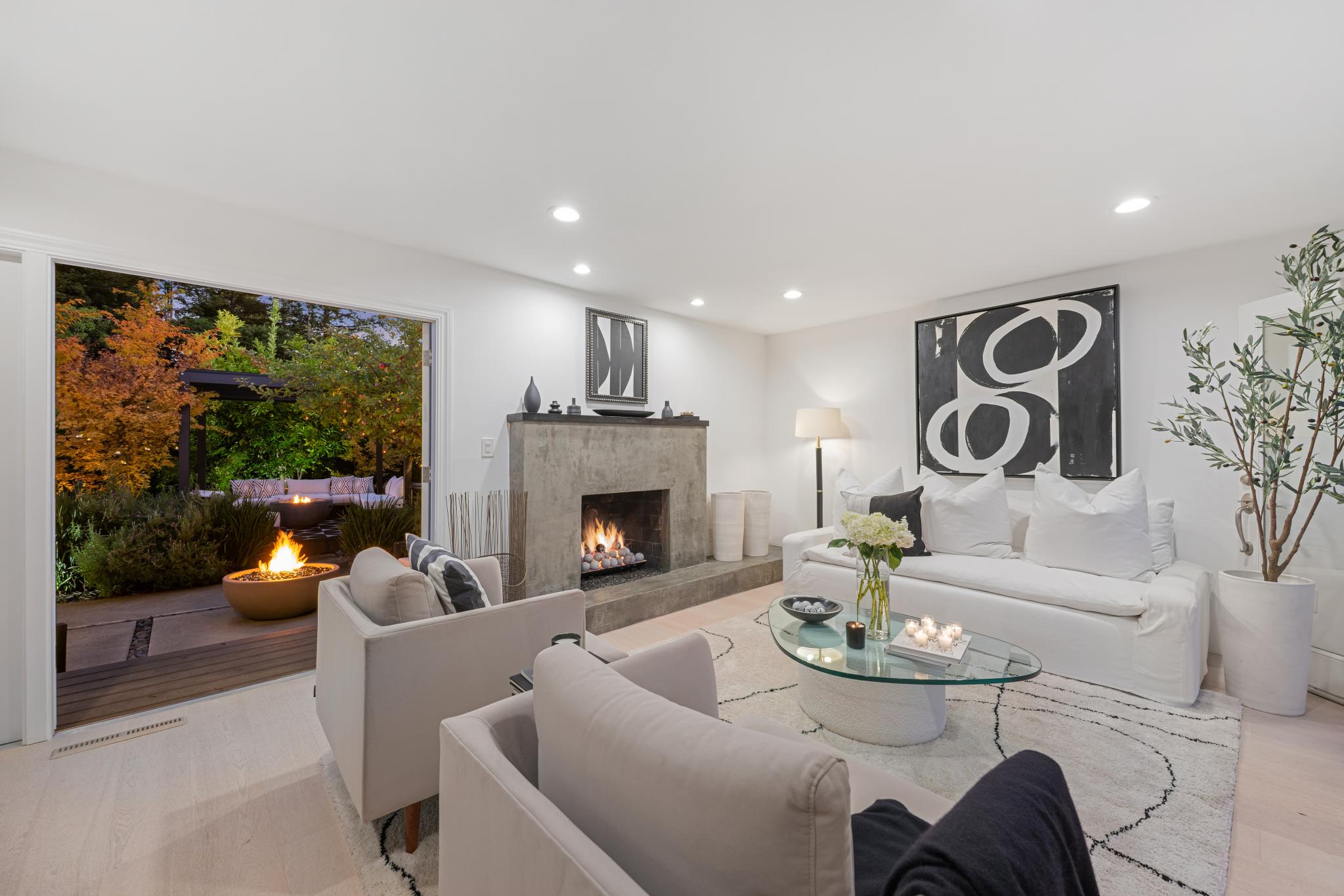 Living room in remodeled Sonoma home