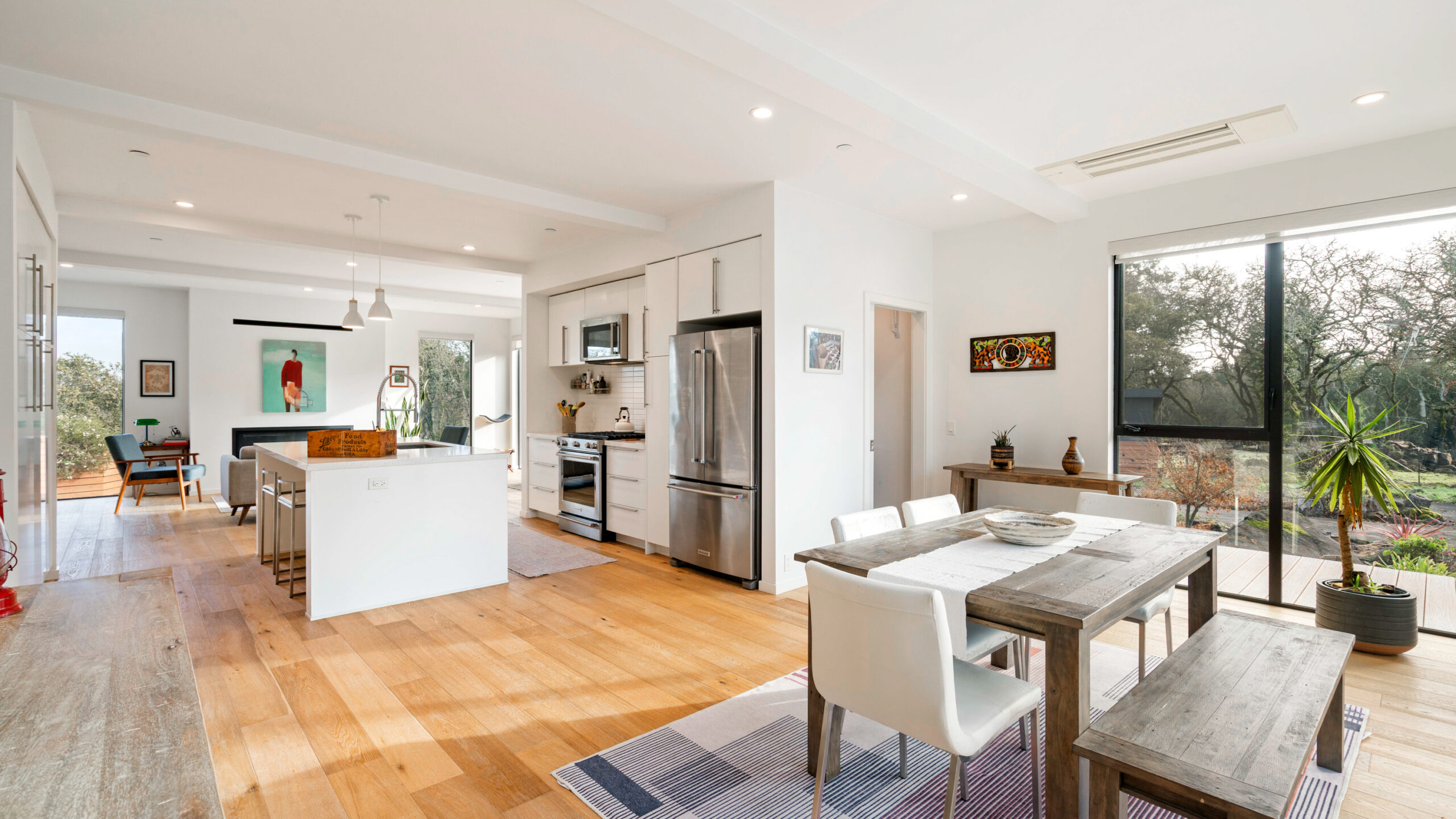 Great room of modern Santa Rosa home