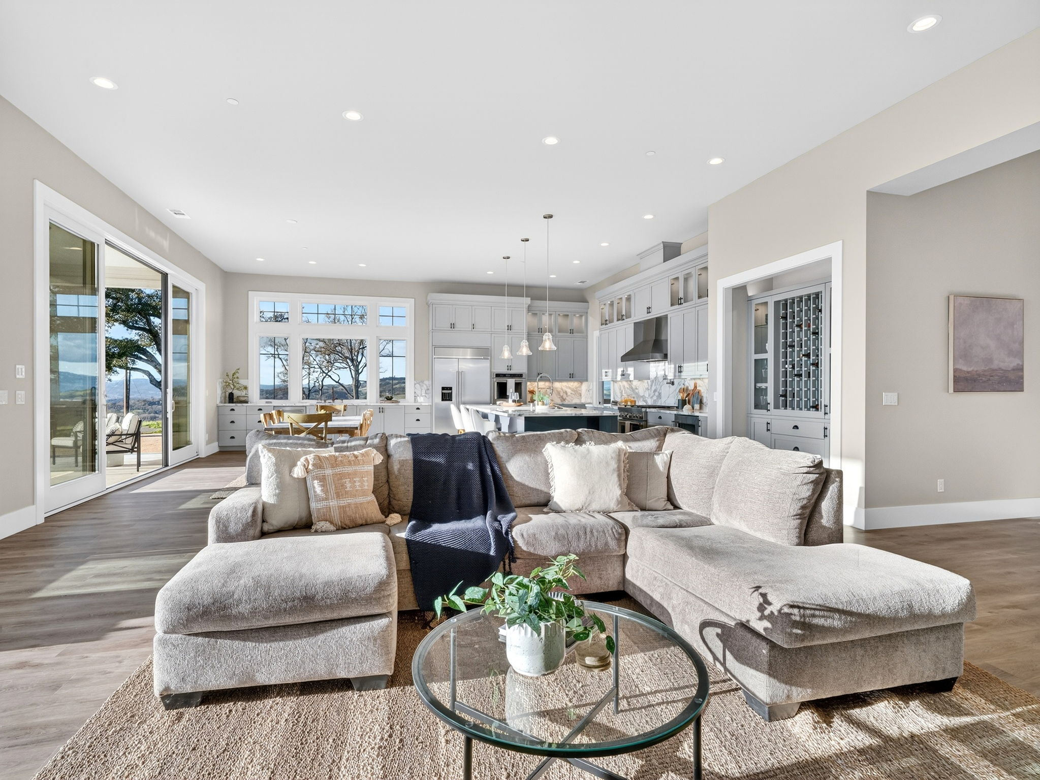 Great room in Healdsburg farmhouse