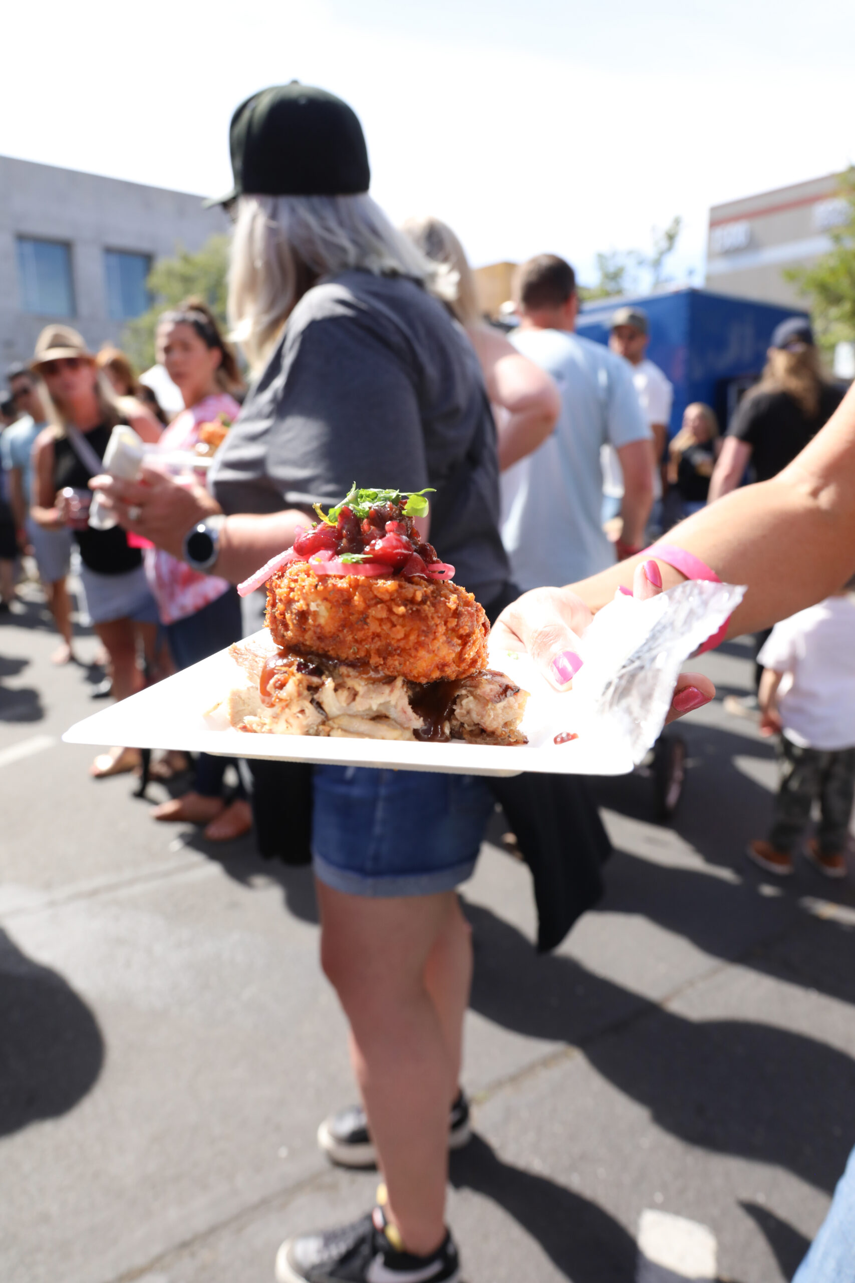 Food served at the "Clash of the Cuisines" competition event at Old Caz Beer in Rohnert Park.