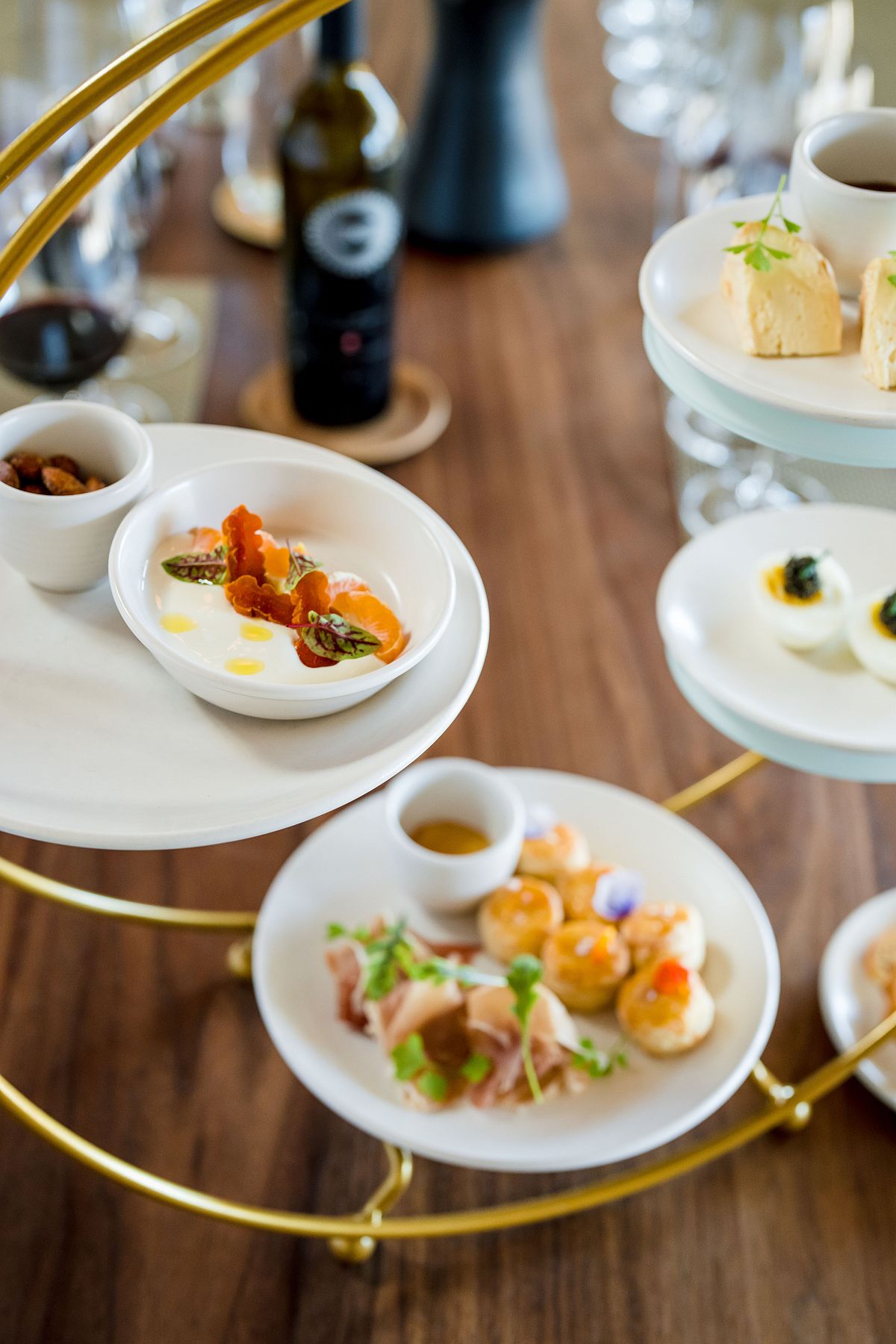 Each course of the Farm to Brunch Tasting Experience is paired with wines from Clif Family’s organically farmed estate vineyards. (Clif Family Winery & Farm)