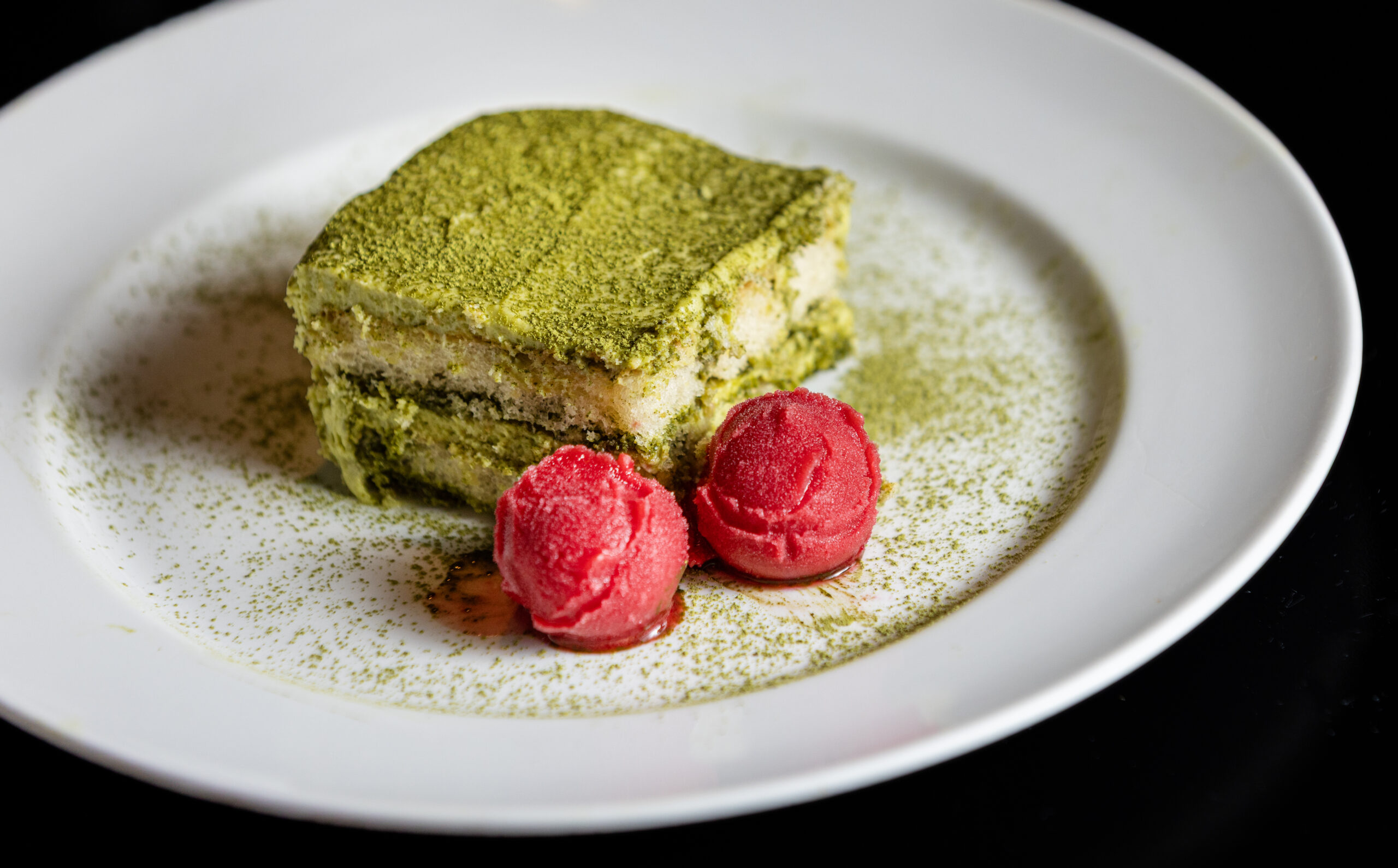 Matcha Tiramisu from Osake Japanese restaurant Thursday, April 3, 2026 in Santa Rosa. (John Burgess / The Press Democrat)