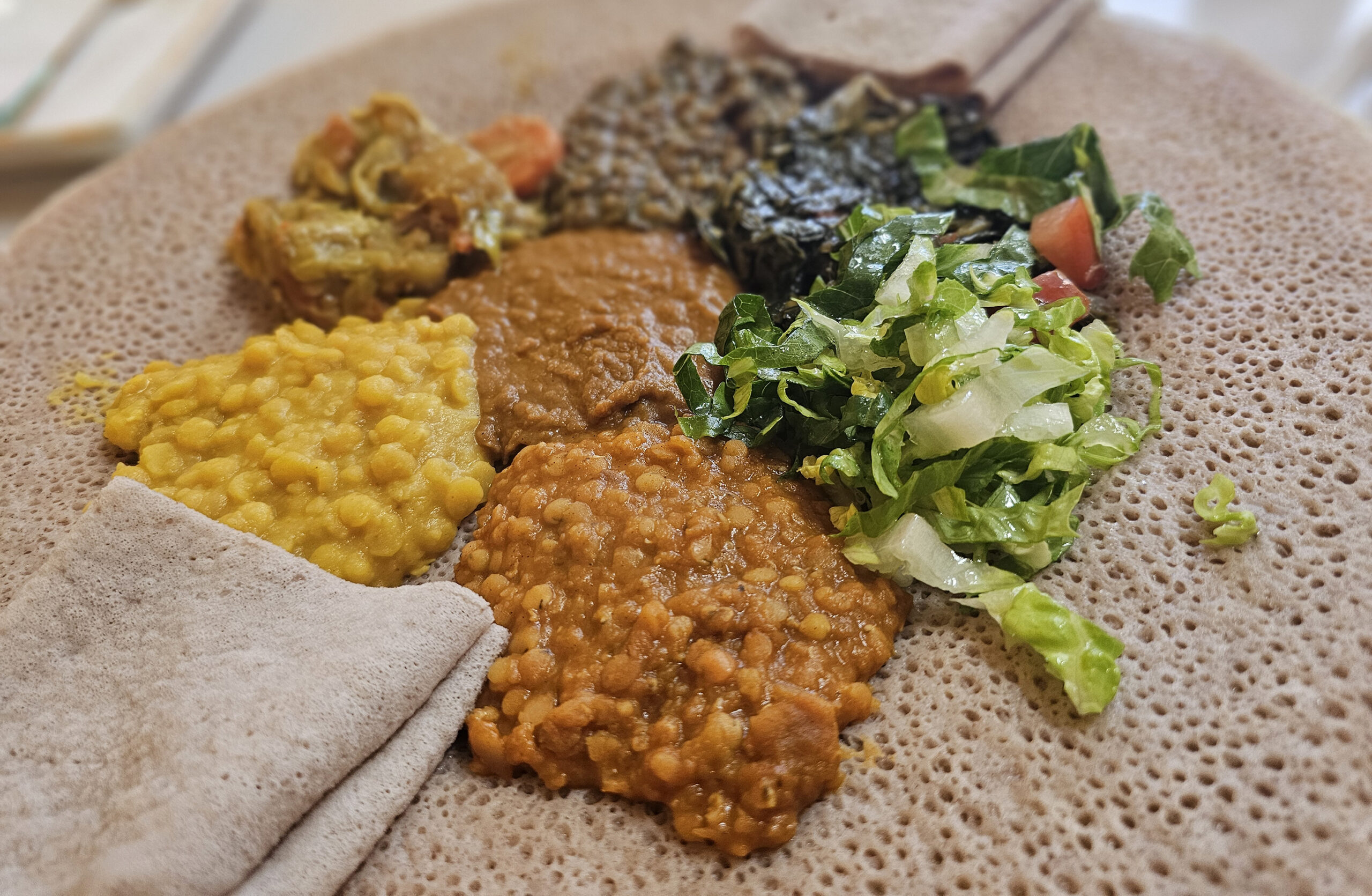 Vegetarian platter at Santa Rosa's Abyssinia, an Ethiopian restaurant in Sonoma County