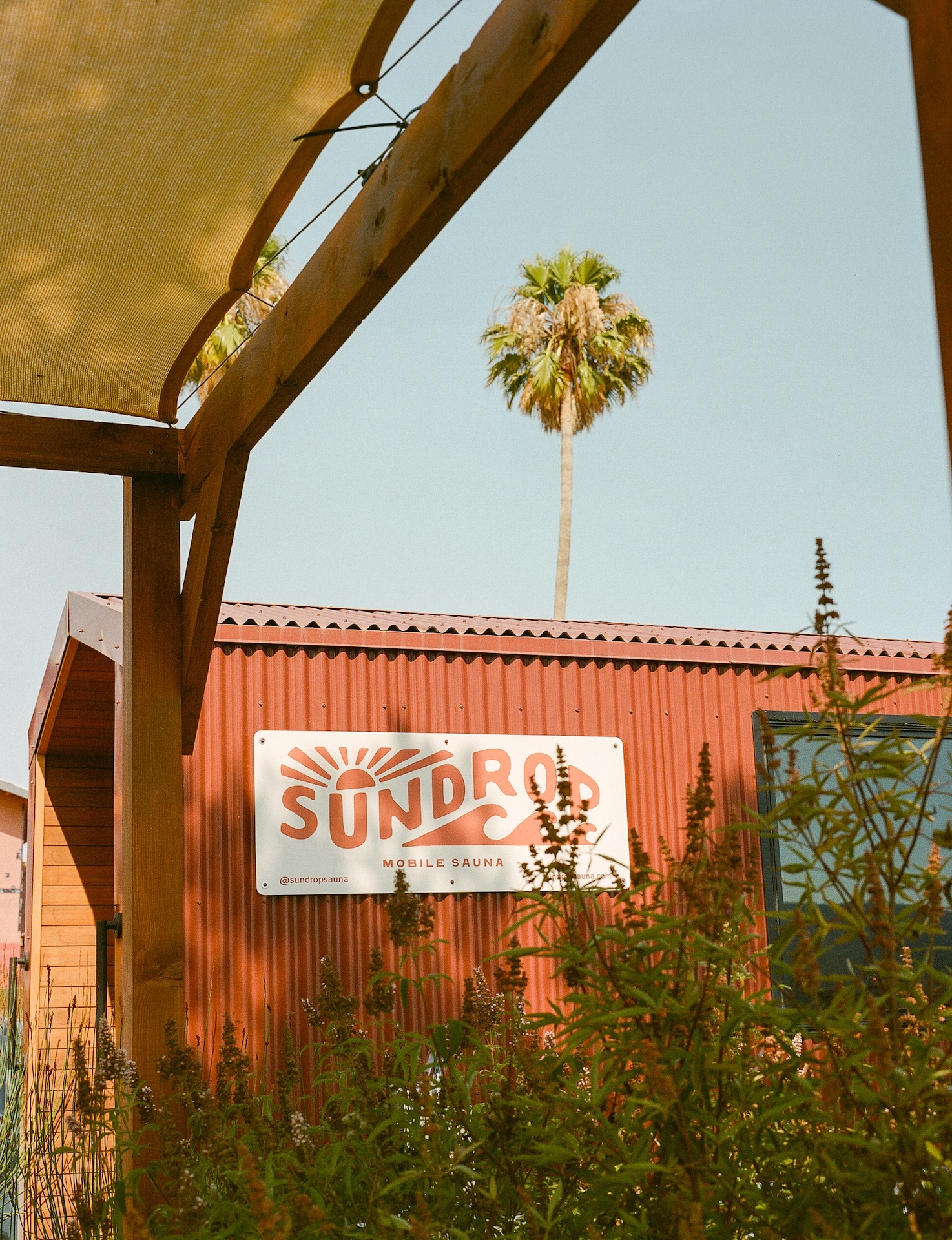 Exterior photo of Sundrop mobile Sauna in Petaluma.