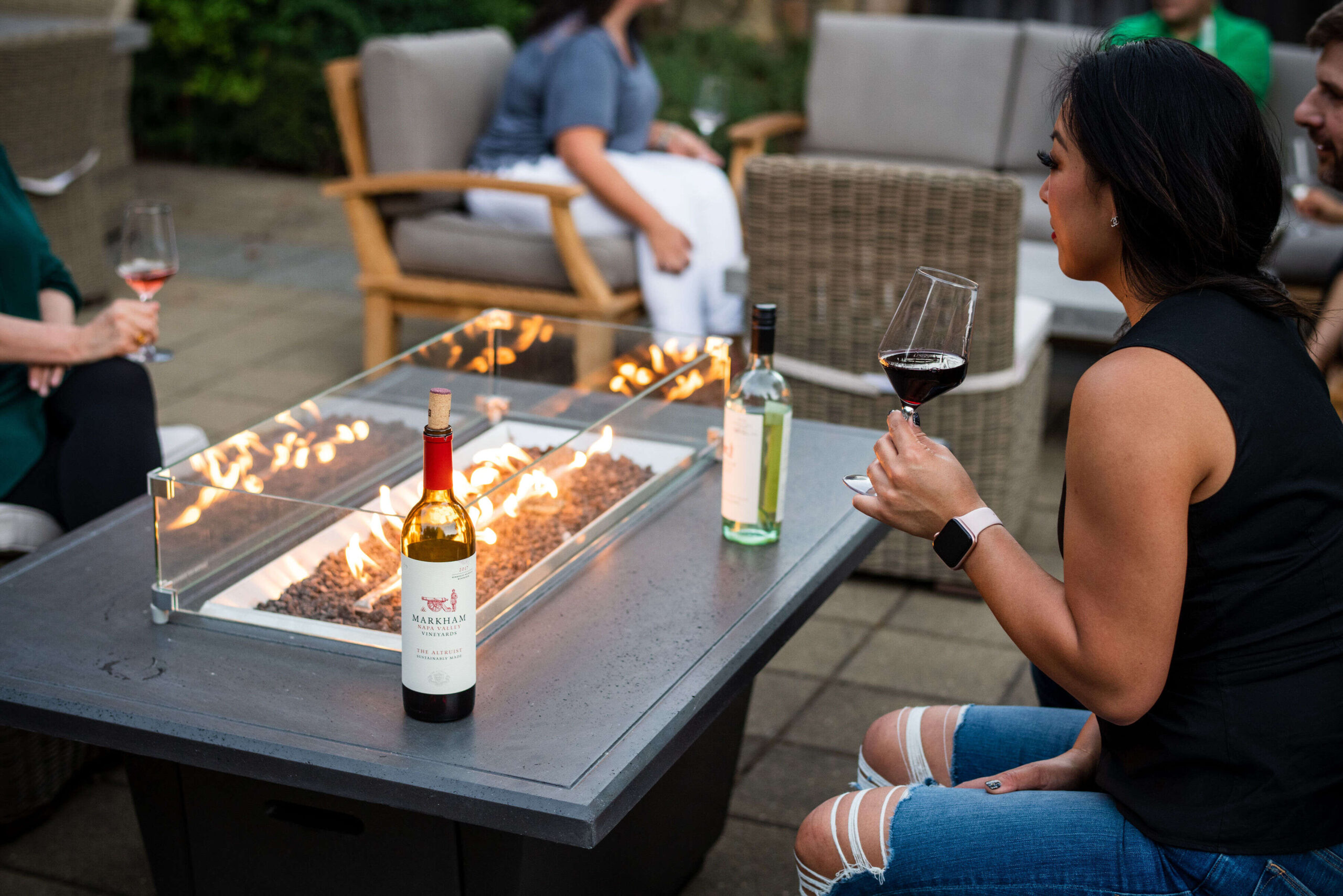 Markham Vineyards in St. Helena is offering a series of wine and food tastings on its outdoor patio all winter. (Markham Vineyards)