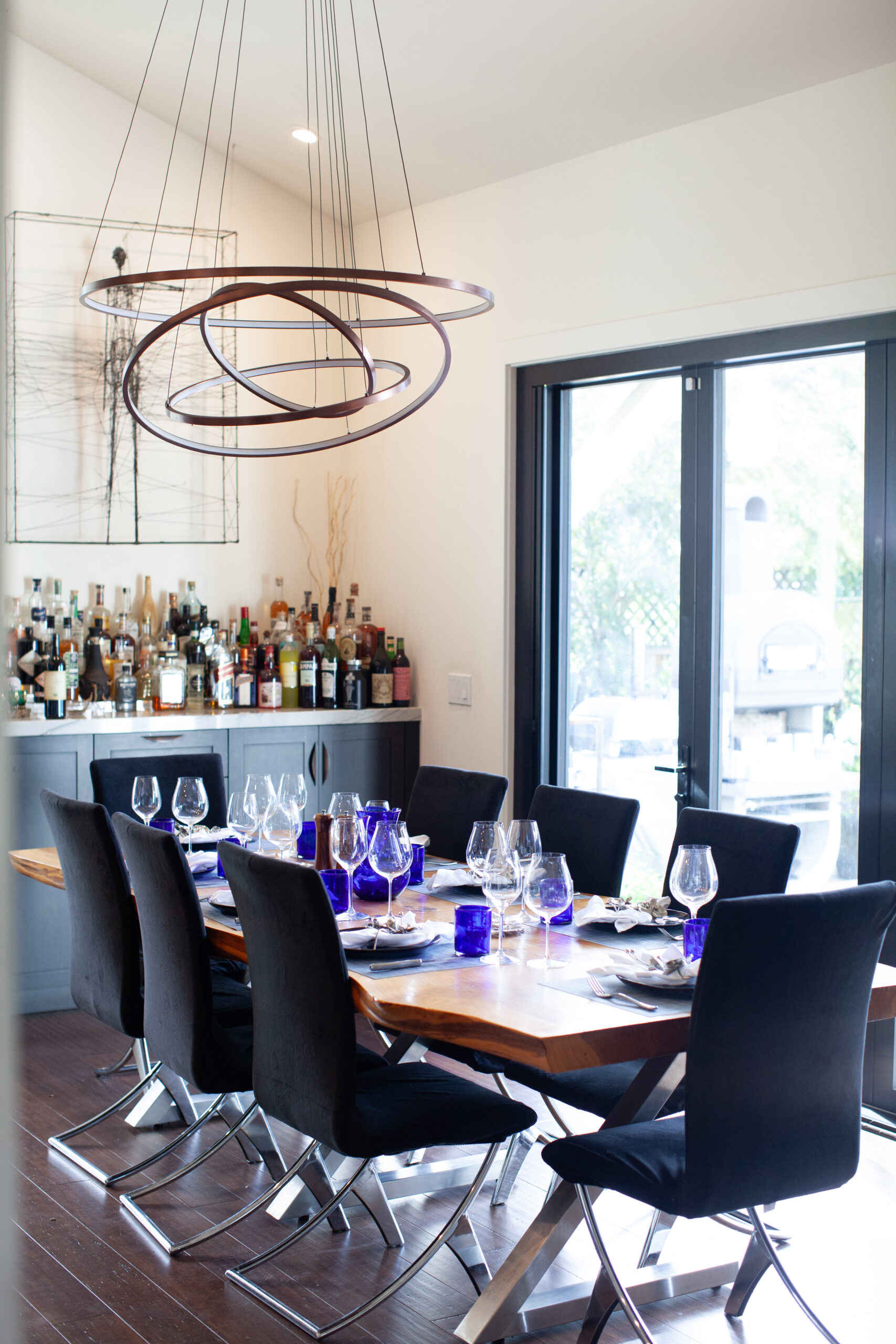 The dining table at chef Josh Silvers' home