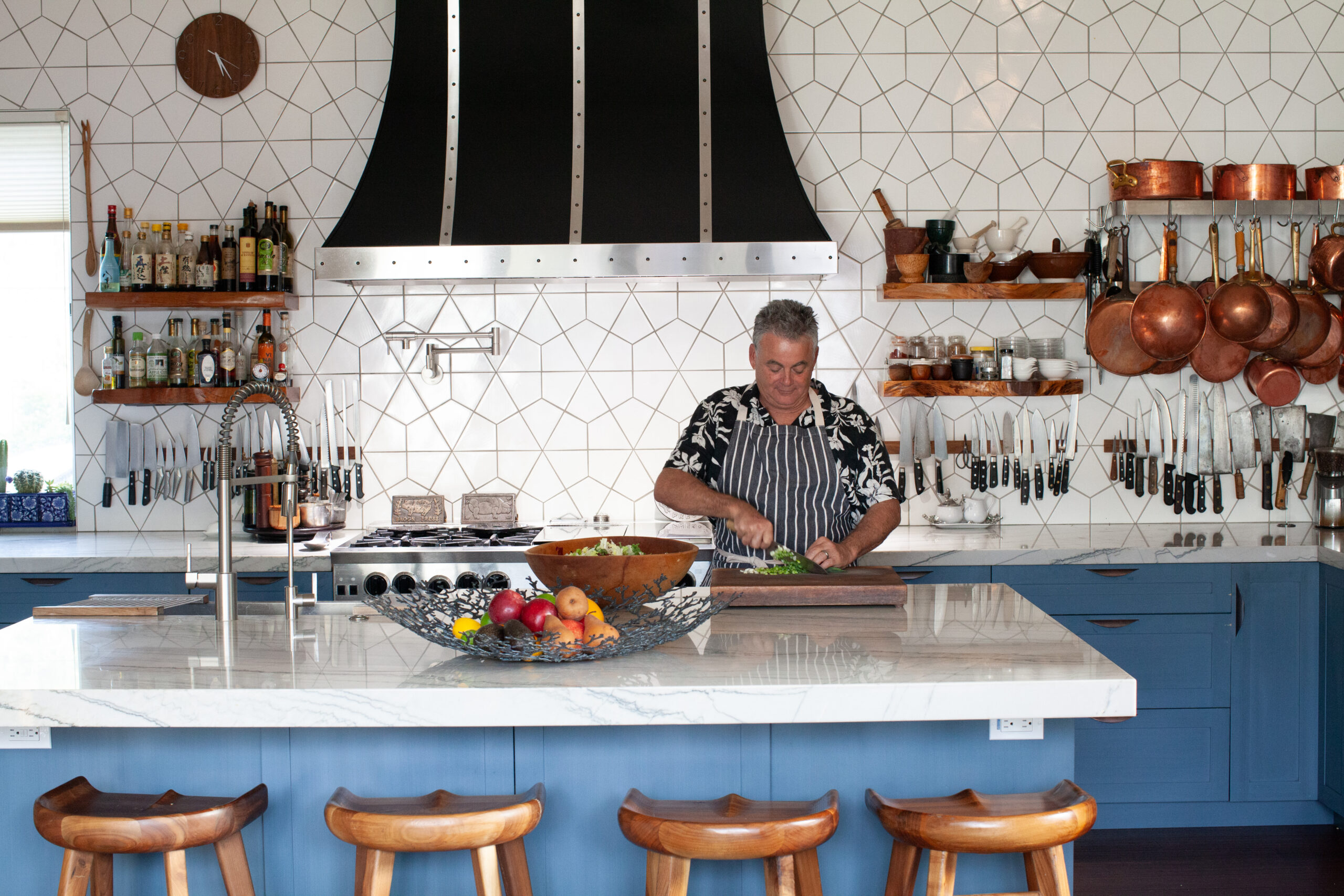 Chef Josh Silvers in his kitchen