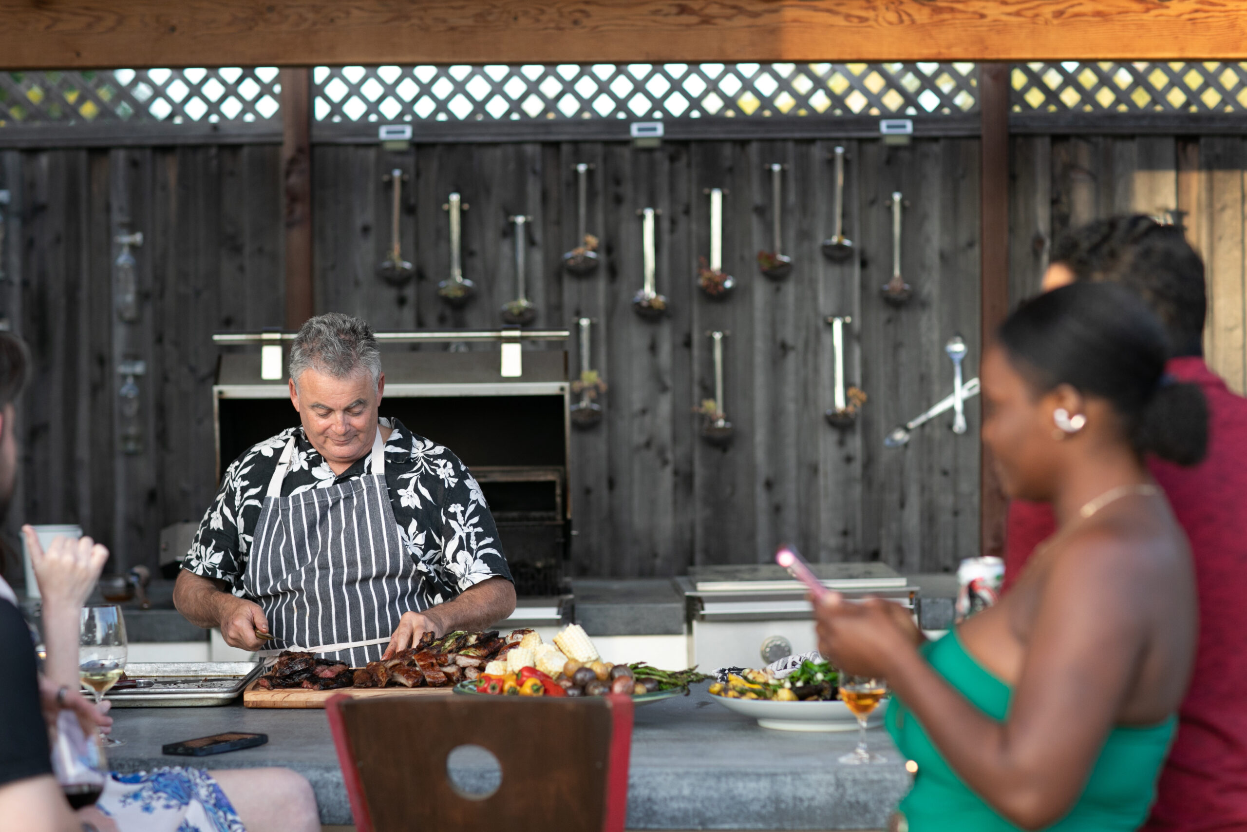 Chef Josh Silvers preparing a feast
