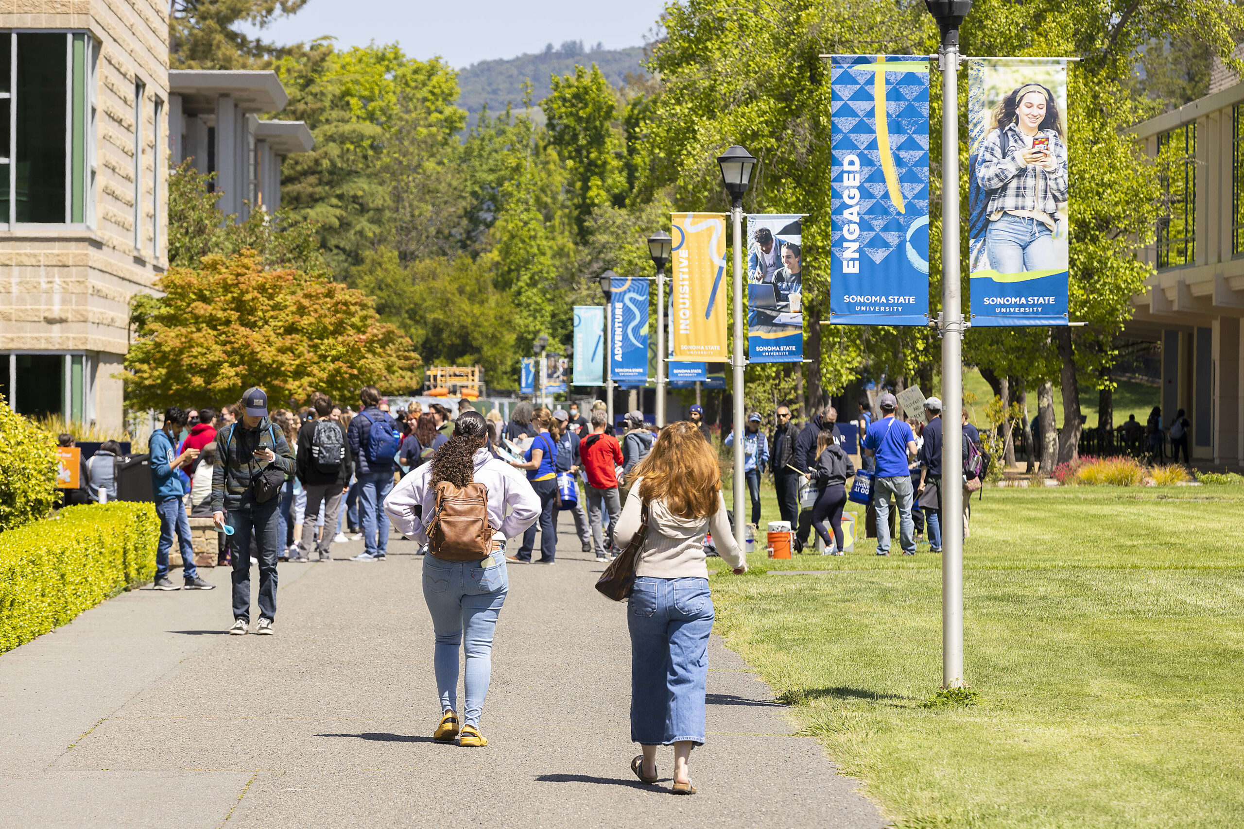 The Sonoma State University campus in Rohnert Park, Thursday, April 28, 2022. (John Burgess / The Press Democrat)