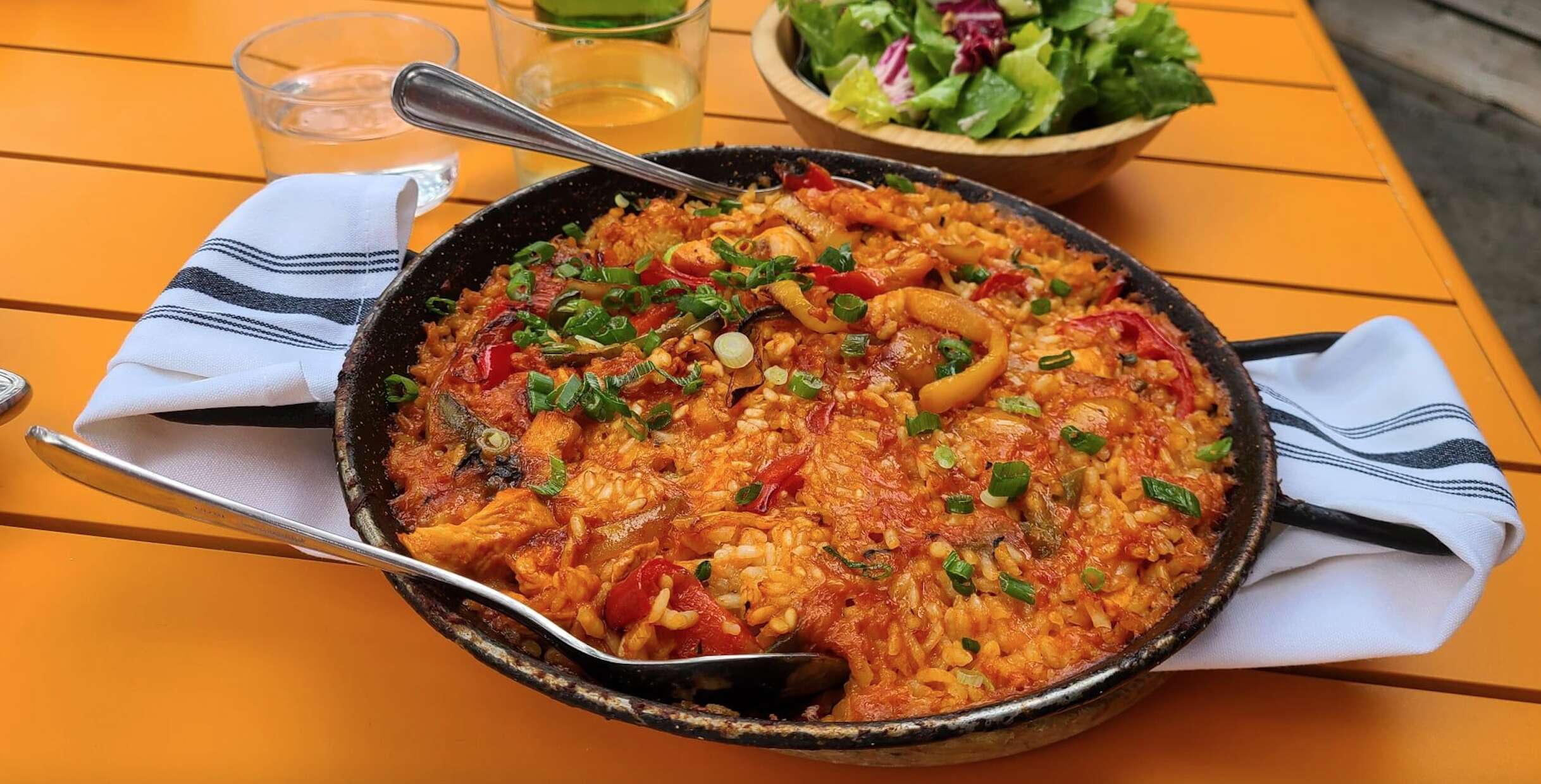 Paella at Bravas Bar De Tapas. (Jennifer Boden)